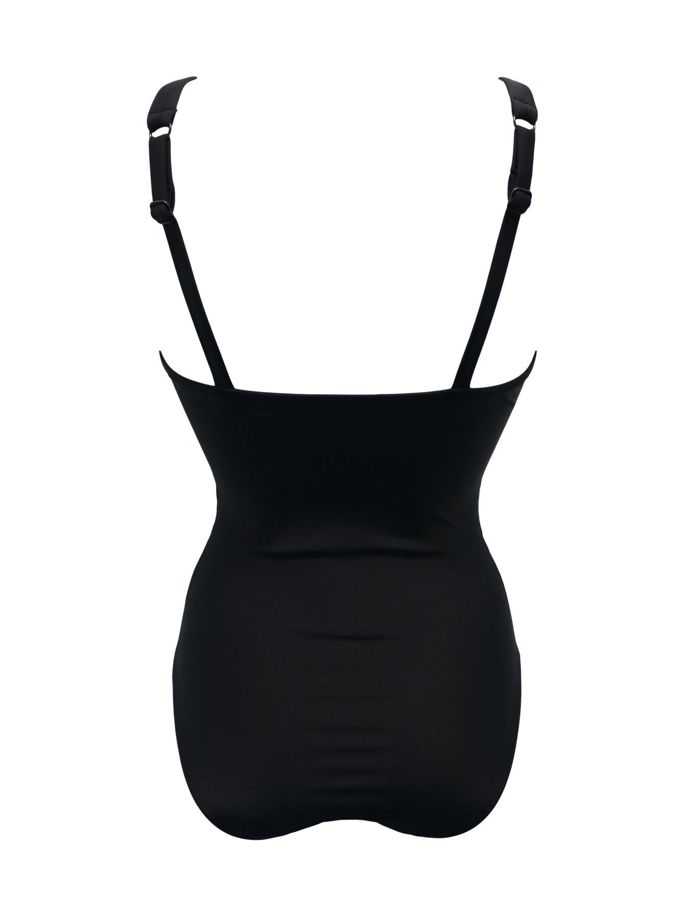 Image 4 of 4 of Pour Moi Mesh Twist Front Full Control Non-Wired Swimsuit