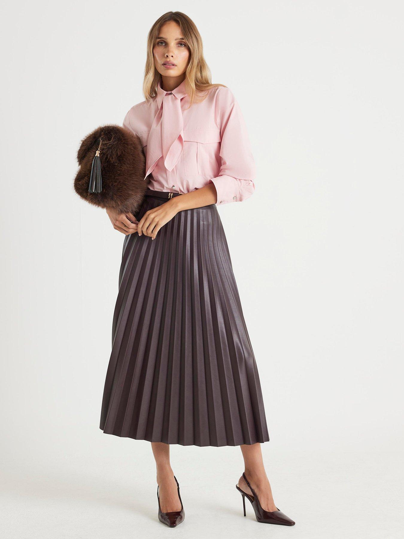  image of river-island-poplin-shirt-with-neck-tie