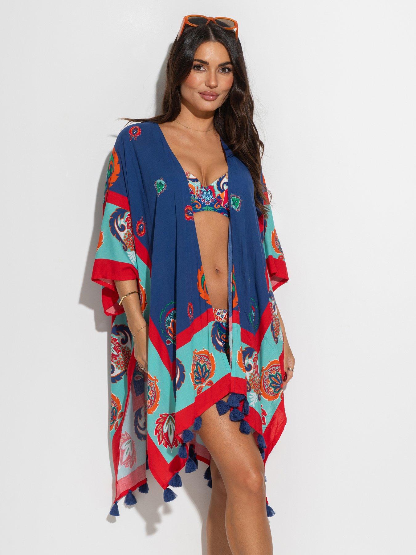  image of pour-moi-woven-tassel-kimono