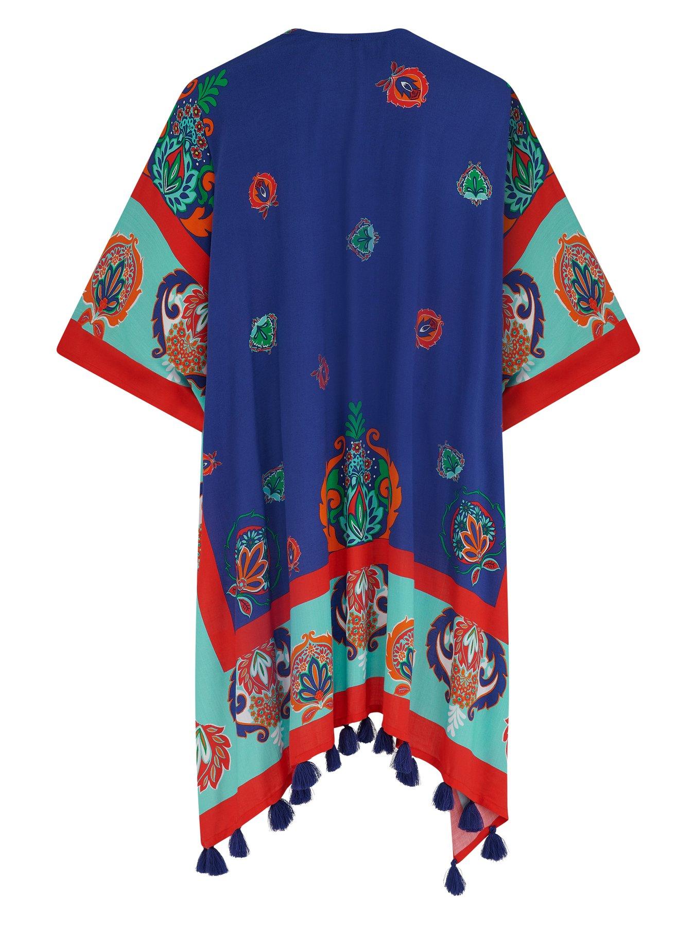  image of pour-moi-woven-tassel-kimono