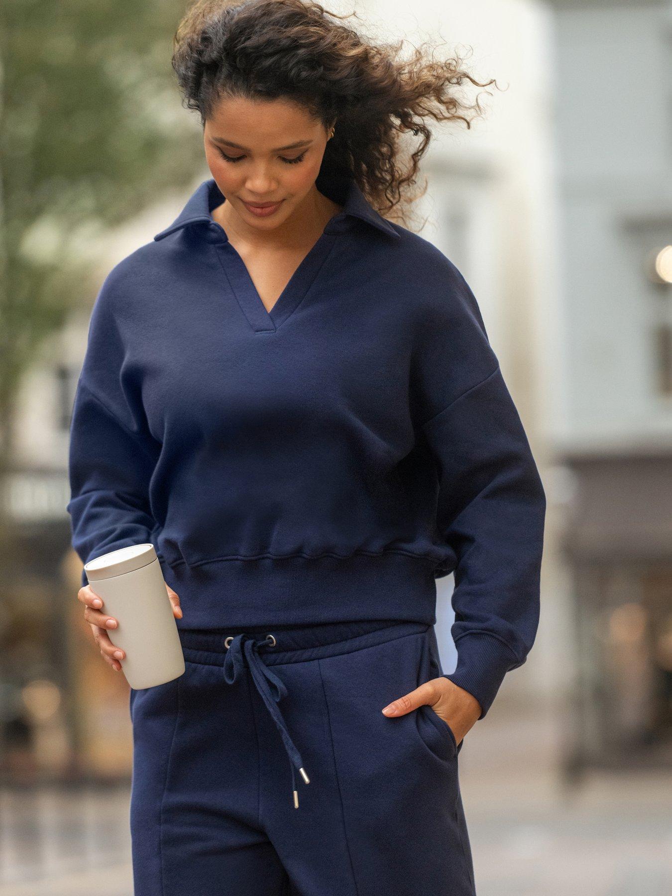 Image 1 of 4 of Pour Moi The Softest Off Duty Relaxed Collared Sweatshirt