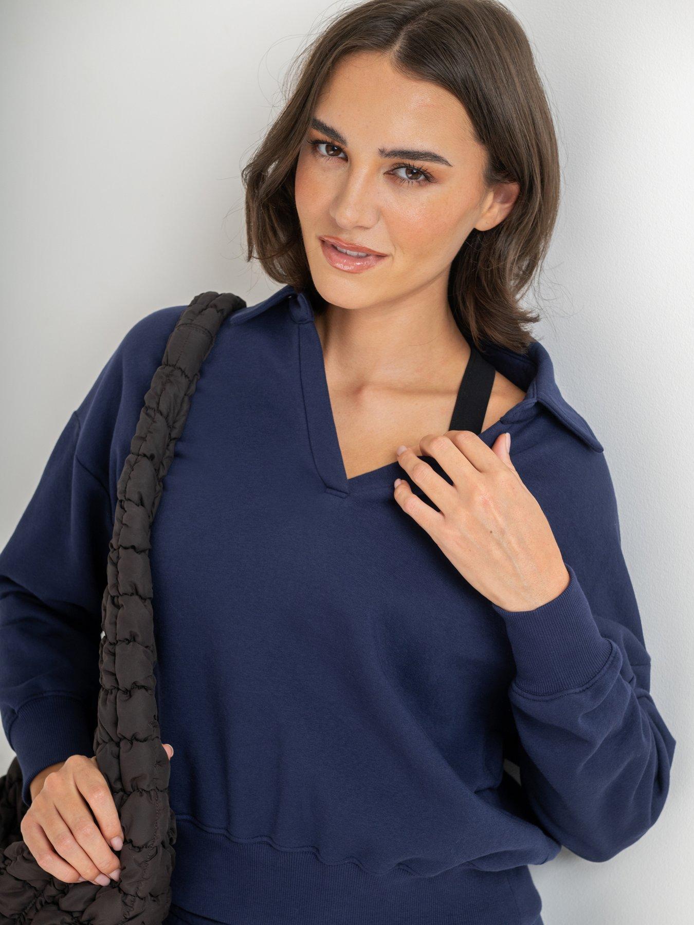 Image 2 of 4 of Pour Moi The Softest Off Duty Relaxed Collared Sweatshirt
