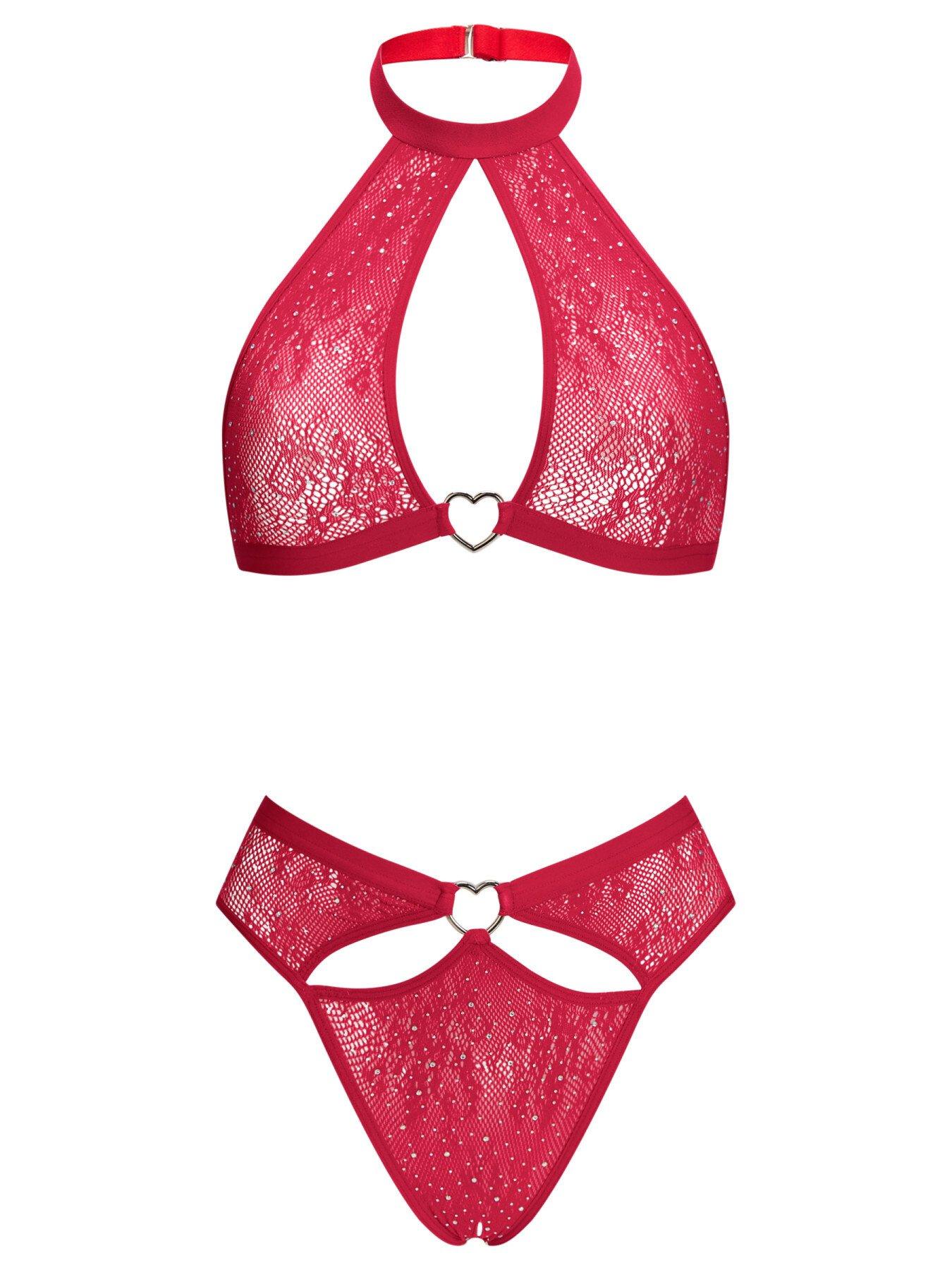 Image 5 of 5 of Ann Summers Heartthrob Crotchless Set