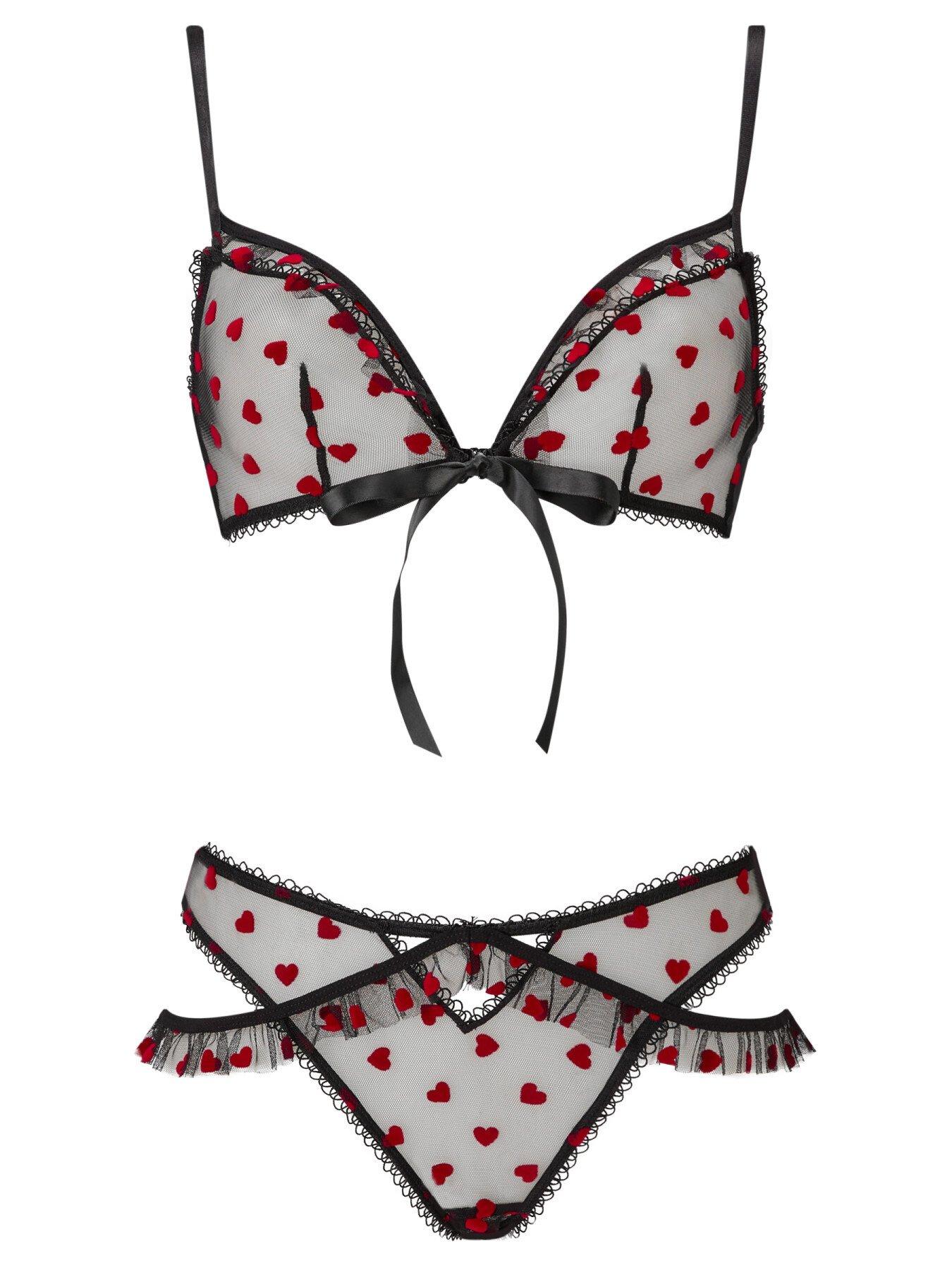 Image 6 of 6 of Ann Summers Queen of Hearts Crotchless Set