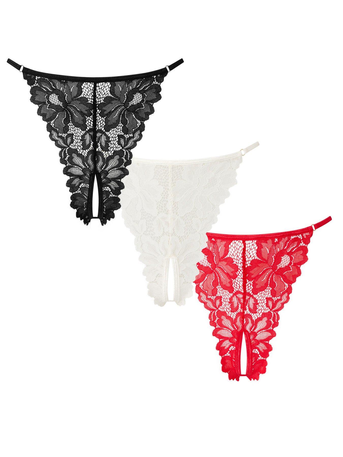 Ann Summers Confession Crotchless String 3 Pack