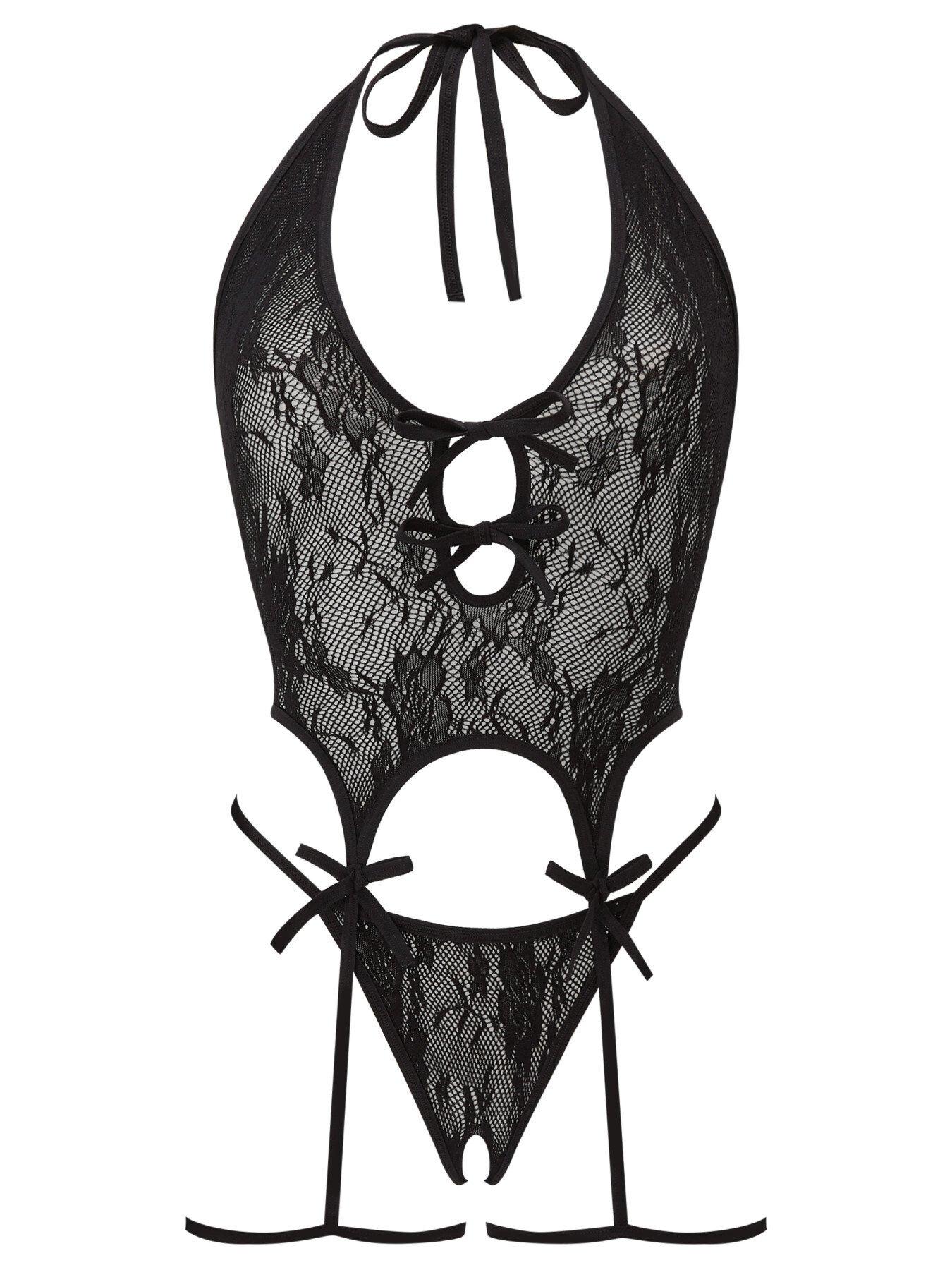 Image 5 of 5 of Ann Summers Kourtney Crotchless Cami-Suspender Set