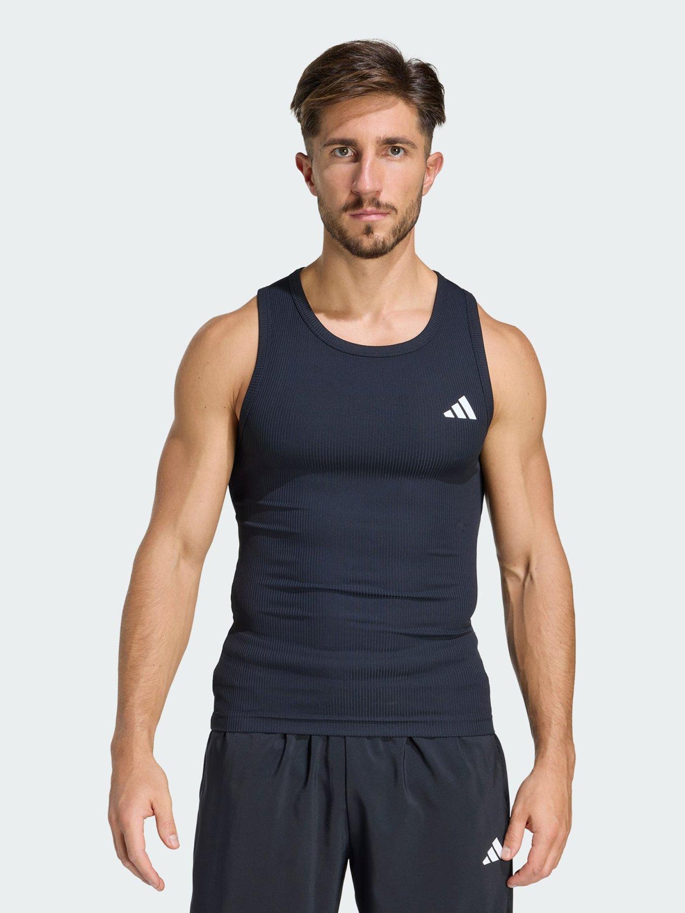 front image of adidas-power-essentials-workout-rib-tank