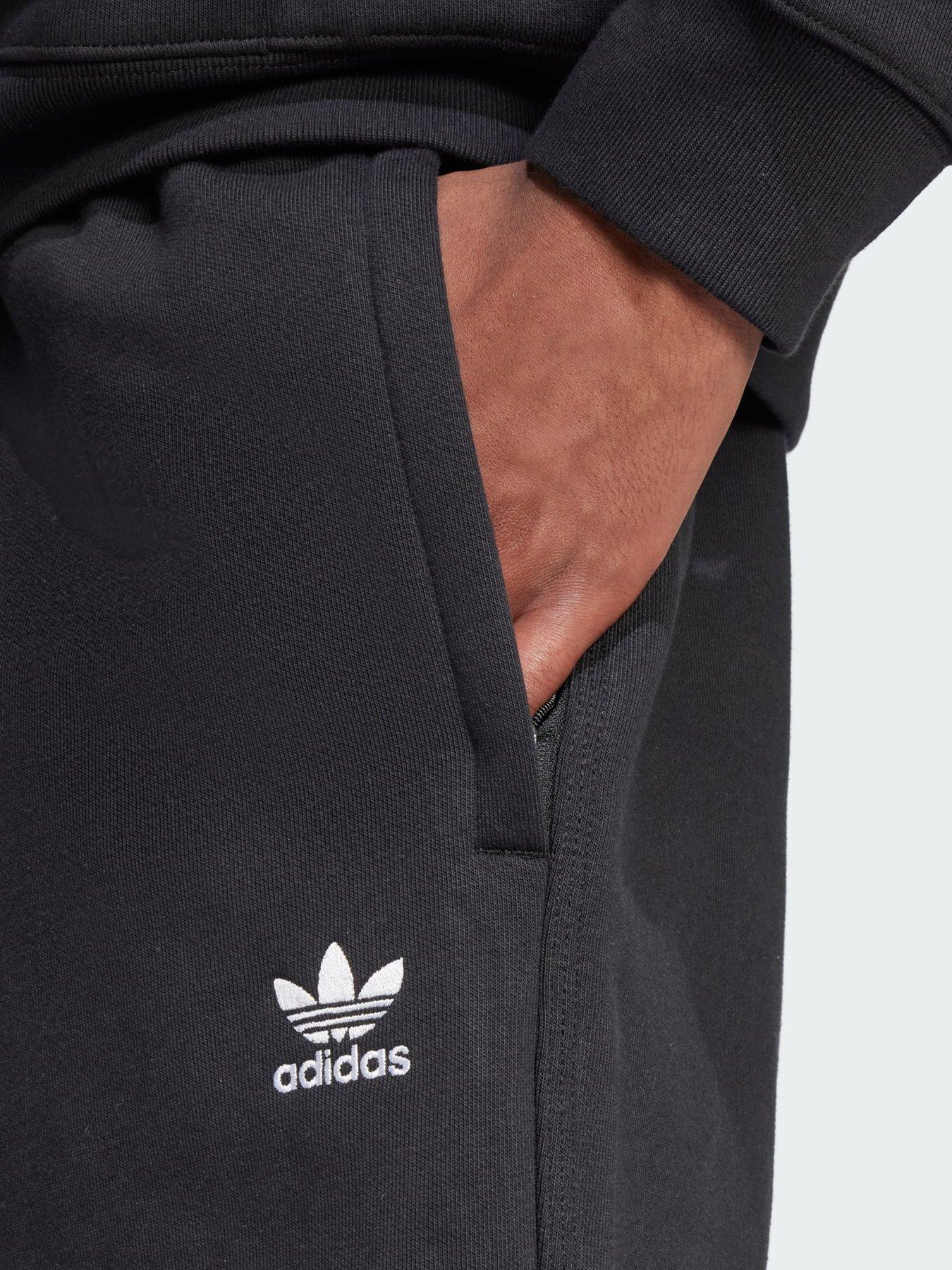  image of adidas-originals-trefoil-essentials-open-hem-pants