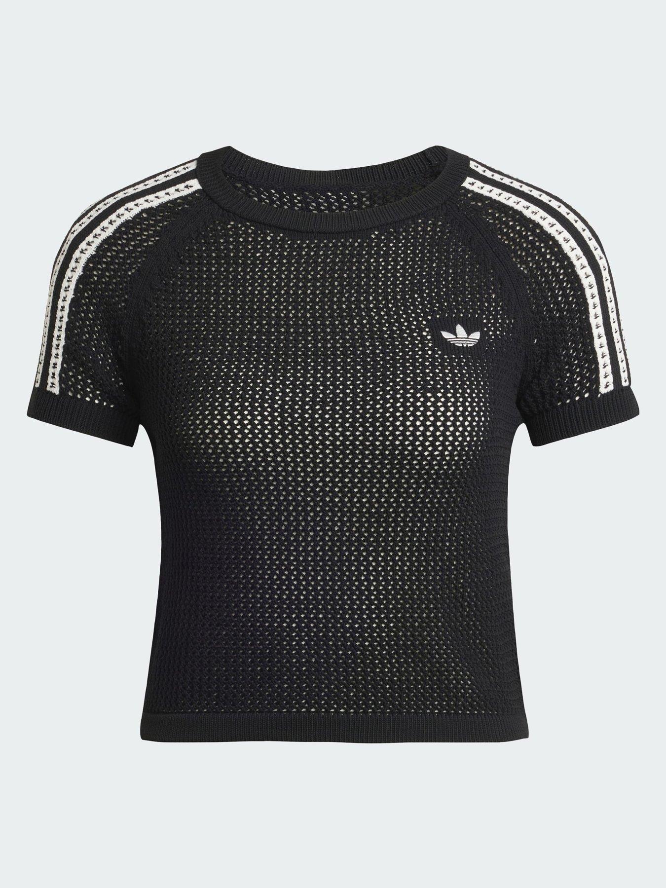Image 5 of 5 of adidas Originals Knitted Crochet Cali Tee