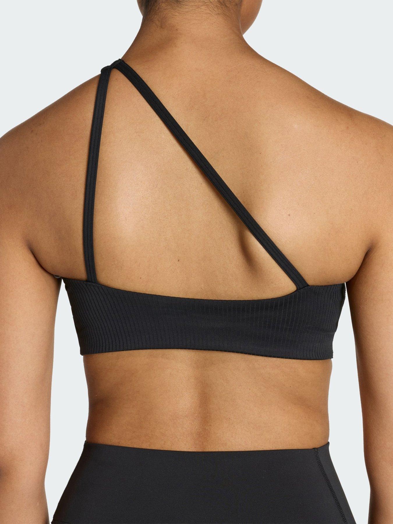  image of adidas-optime-workout-rib-one-shoulder-light-support-bra