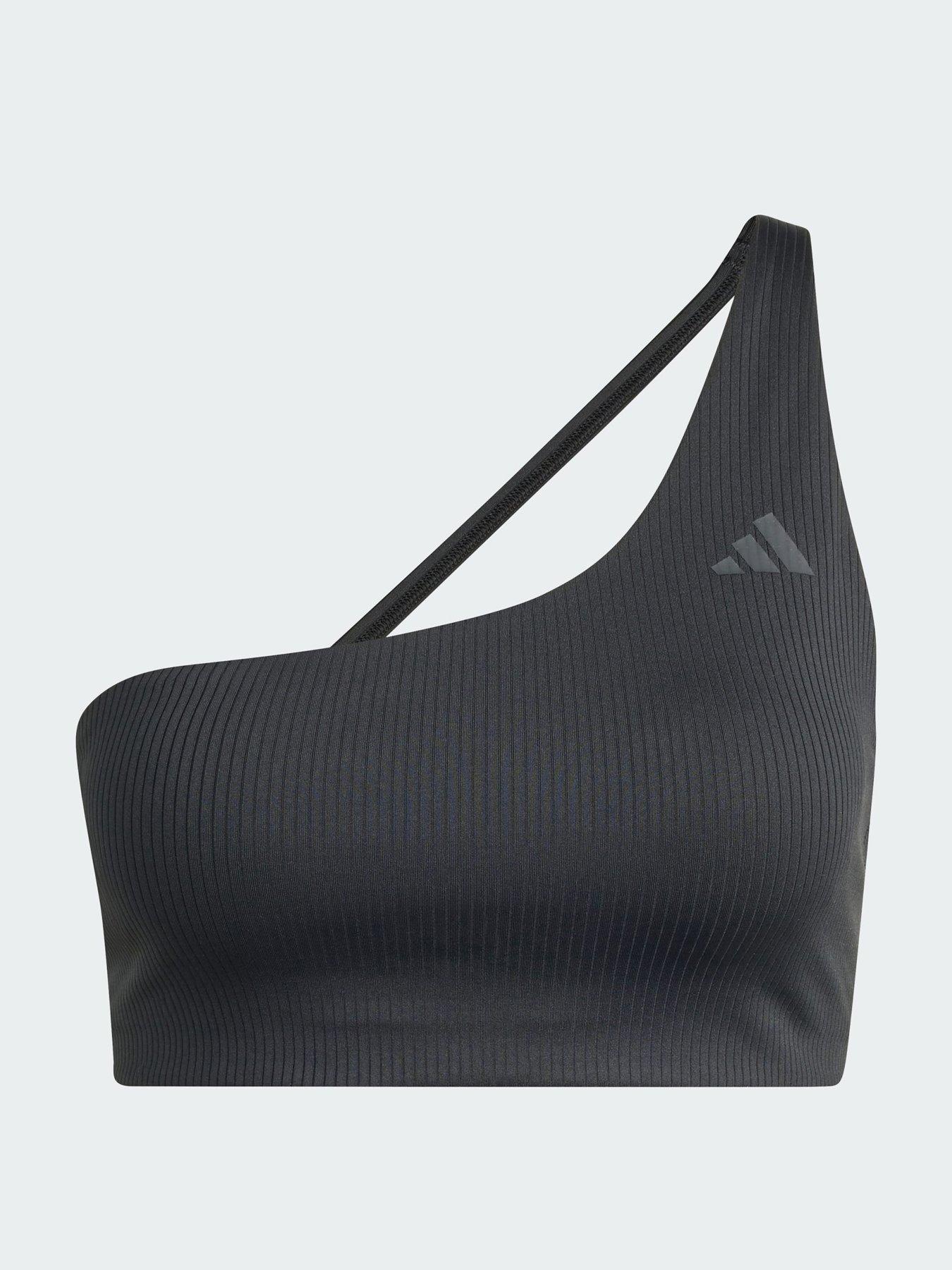  image of adidas-optime-workout-rib-one-shoulder-light-support-bra