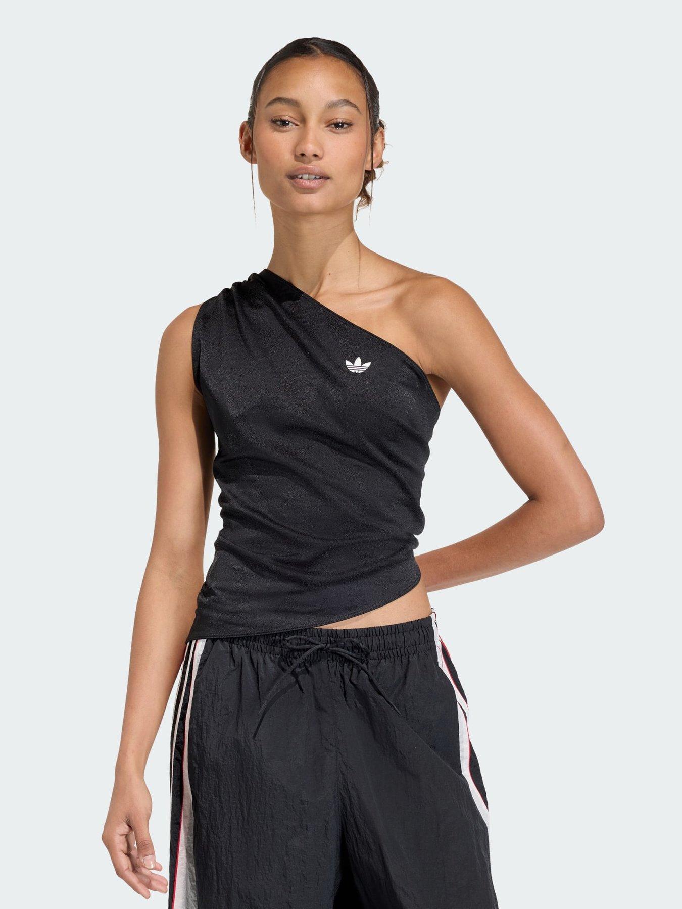 adidas Originals ROUCHED ONE SHOULDER TOP