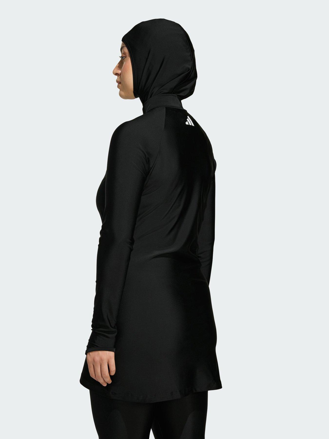 Image 2 of 5 of adidas Big Bars Long Sleeve Swim Top