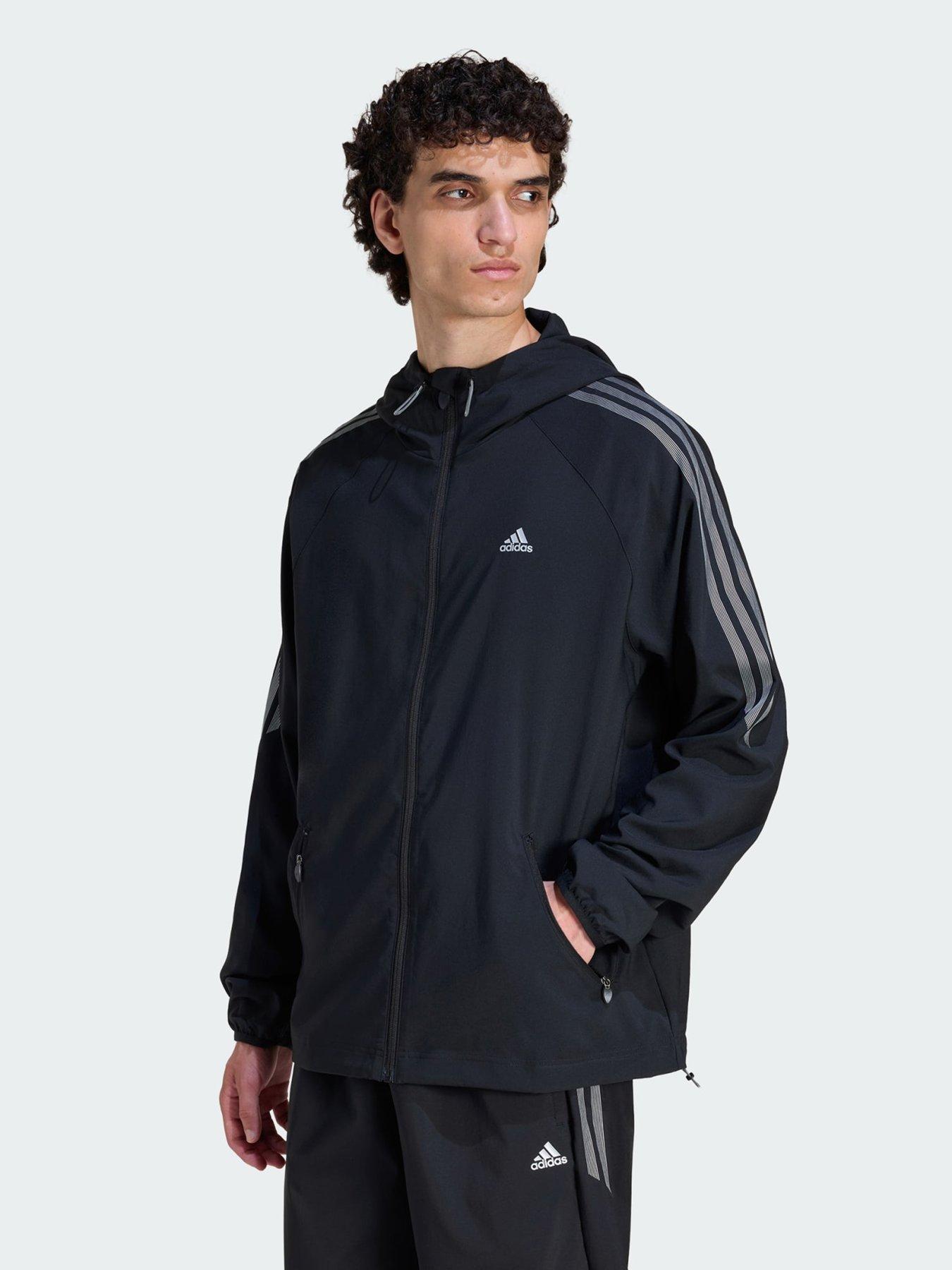 Image 1 of 5 of adidas Originals STRIPED REGULAR WINDRUNNER Jacket
