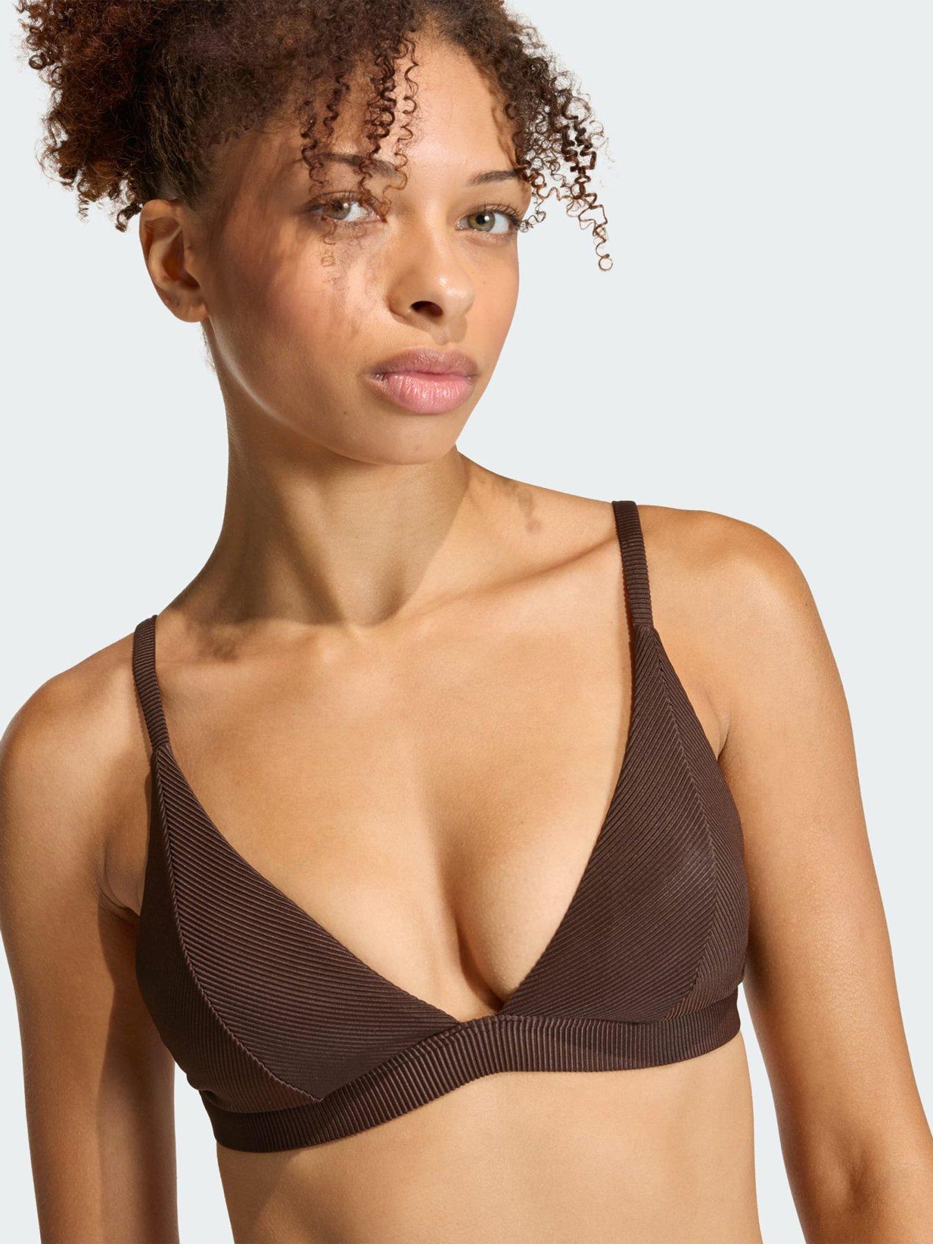adidas Iconisea Ribbed Padded Triangle Bikini Top