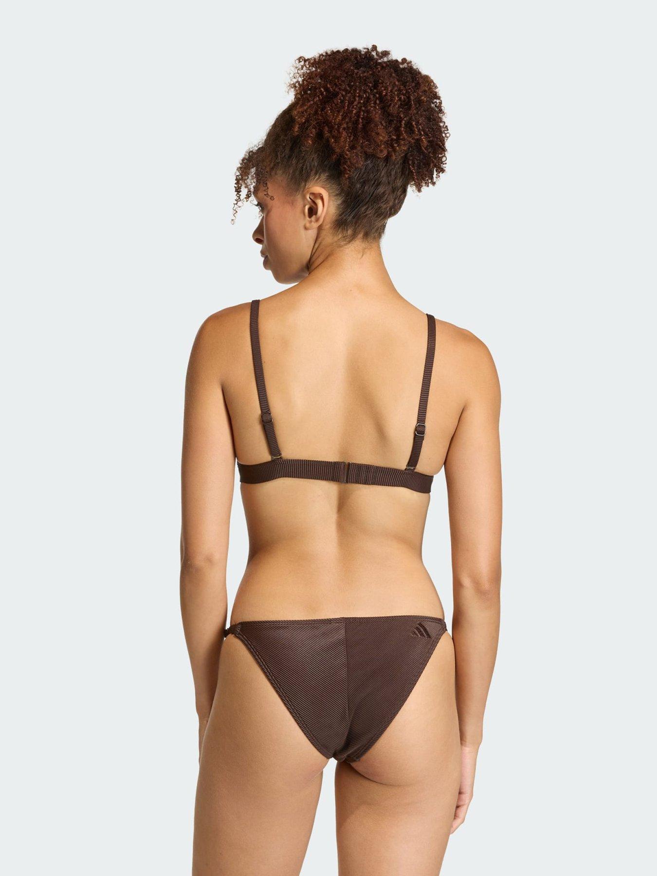 Image 2 of 5 of adidas Iconisea Ribbed Padded Triangle Bikini Top