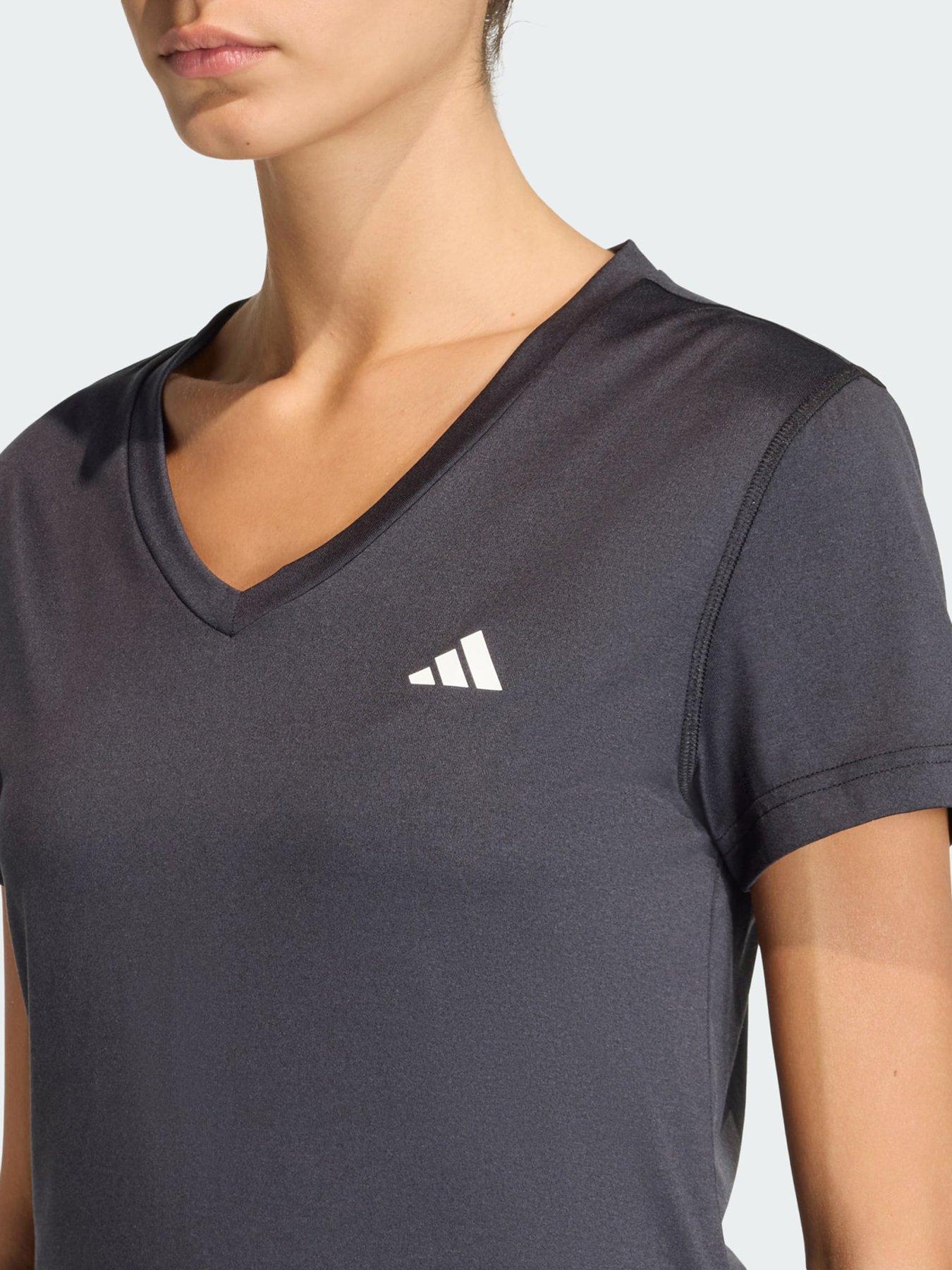 Image 3 of 5 of adidas Workout Essentials V-Neck T-Shirt