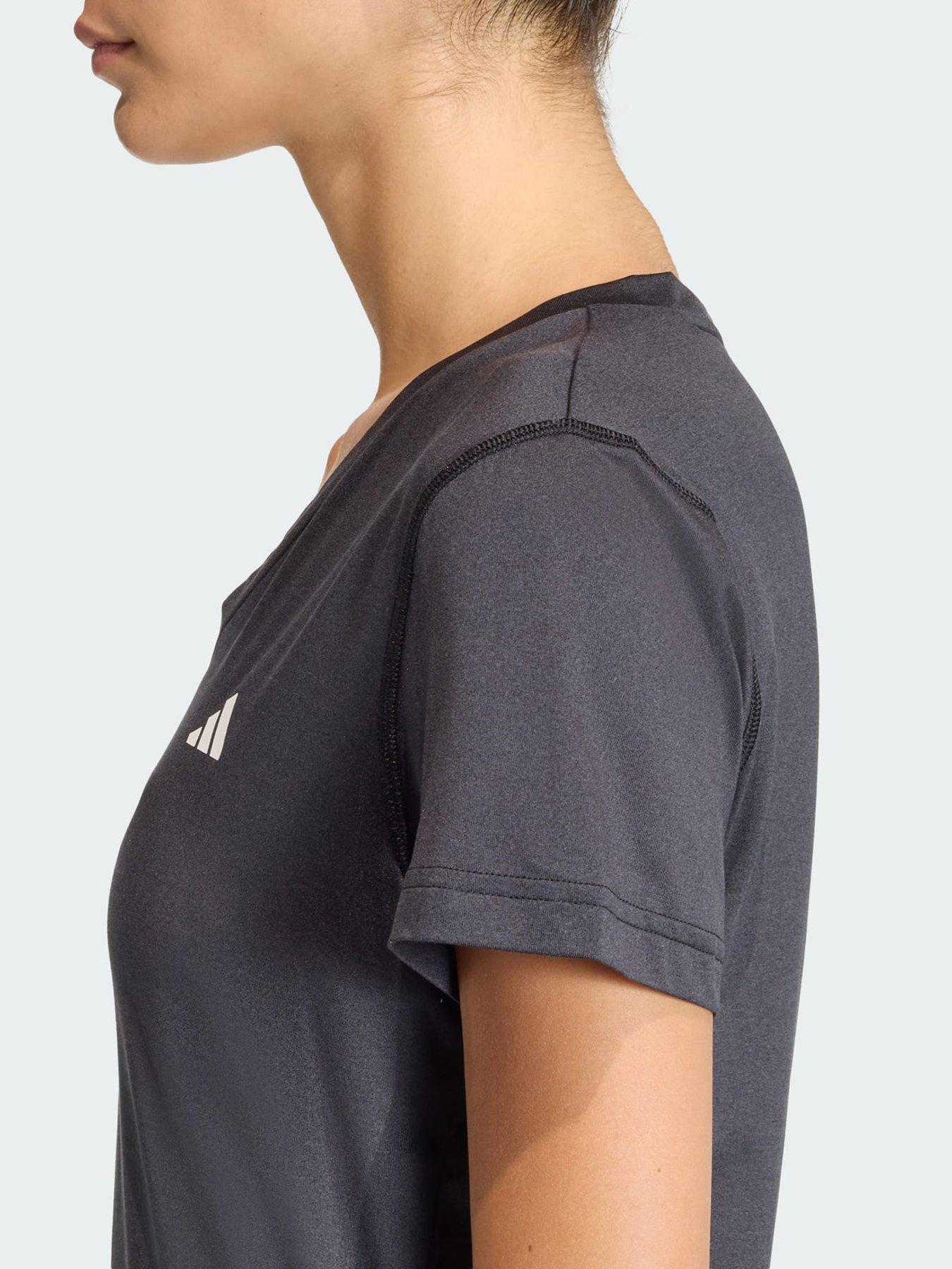 Image 4 of 5 of adidas Workout Essentials V-Neck T-Shirt