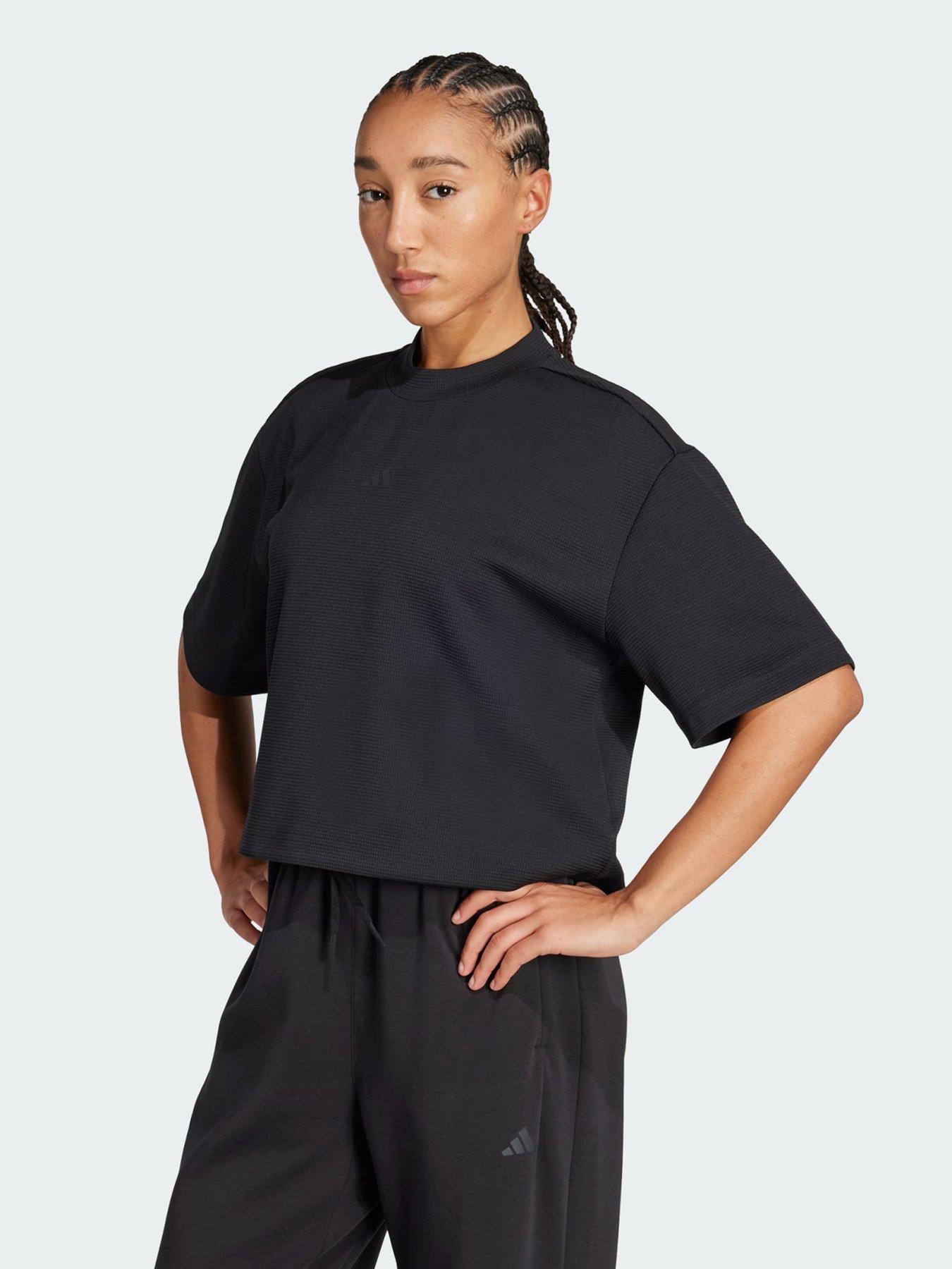 front image of adidas-yoga-motion-waffle-tee