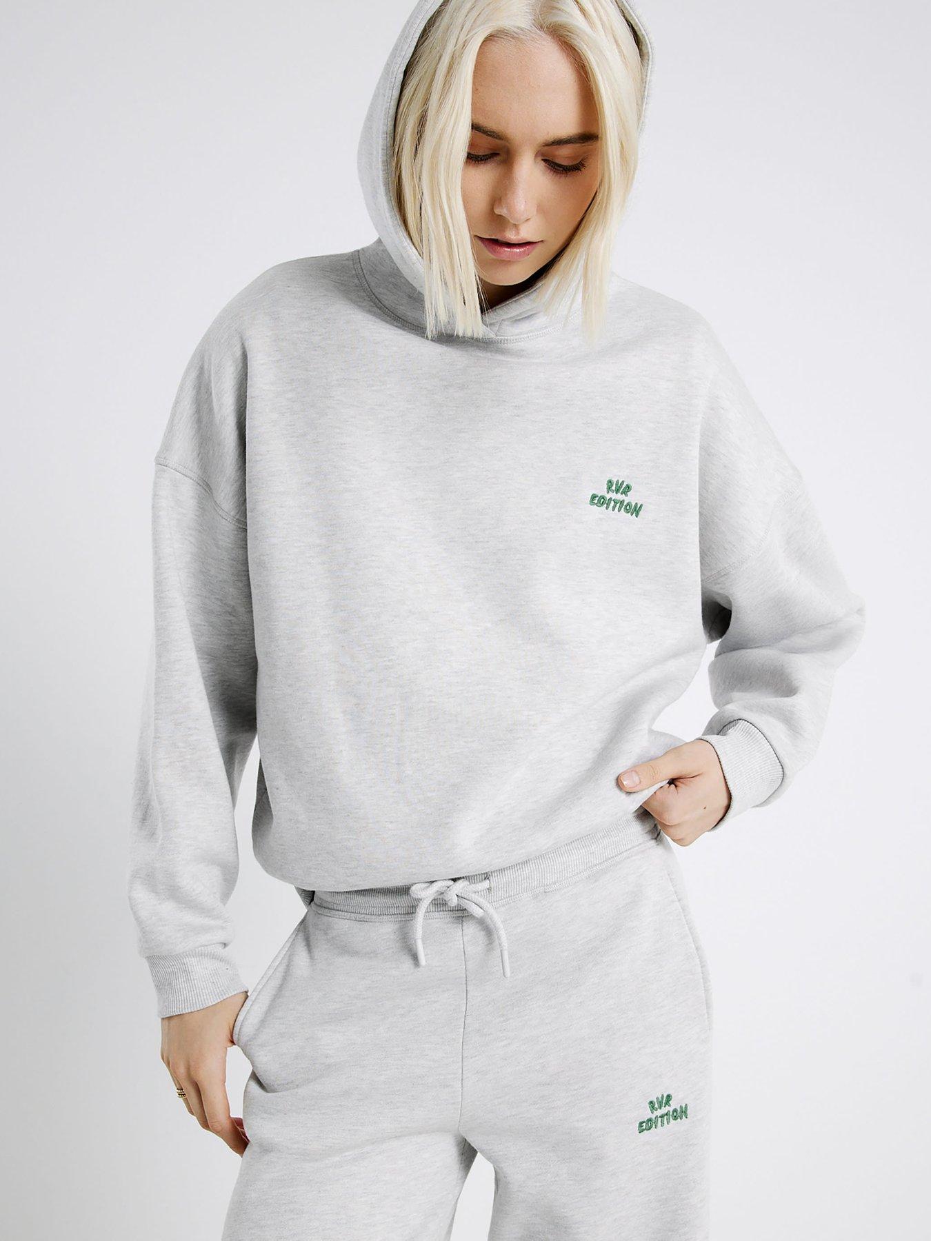 River Island Rvr Edition Back Print Hoodie - Grey