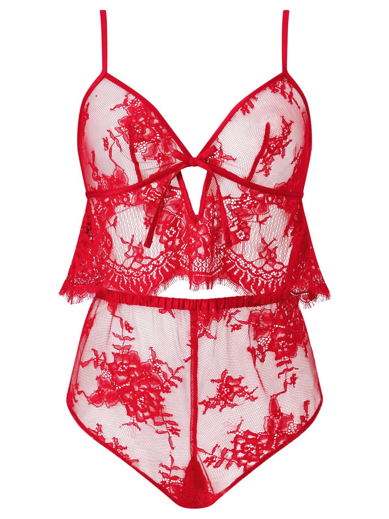 Image 5 of 5 of Ann Summers Availing All Over Lace Cami Set