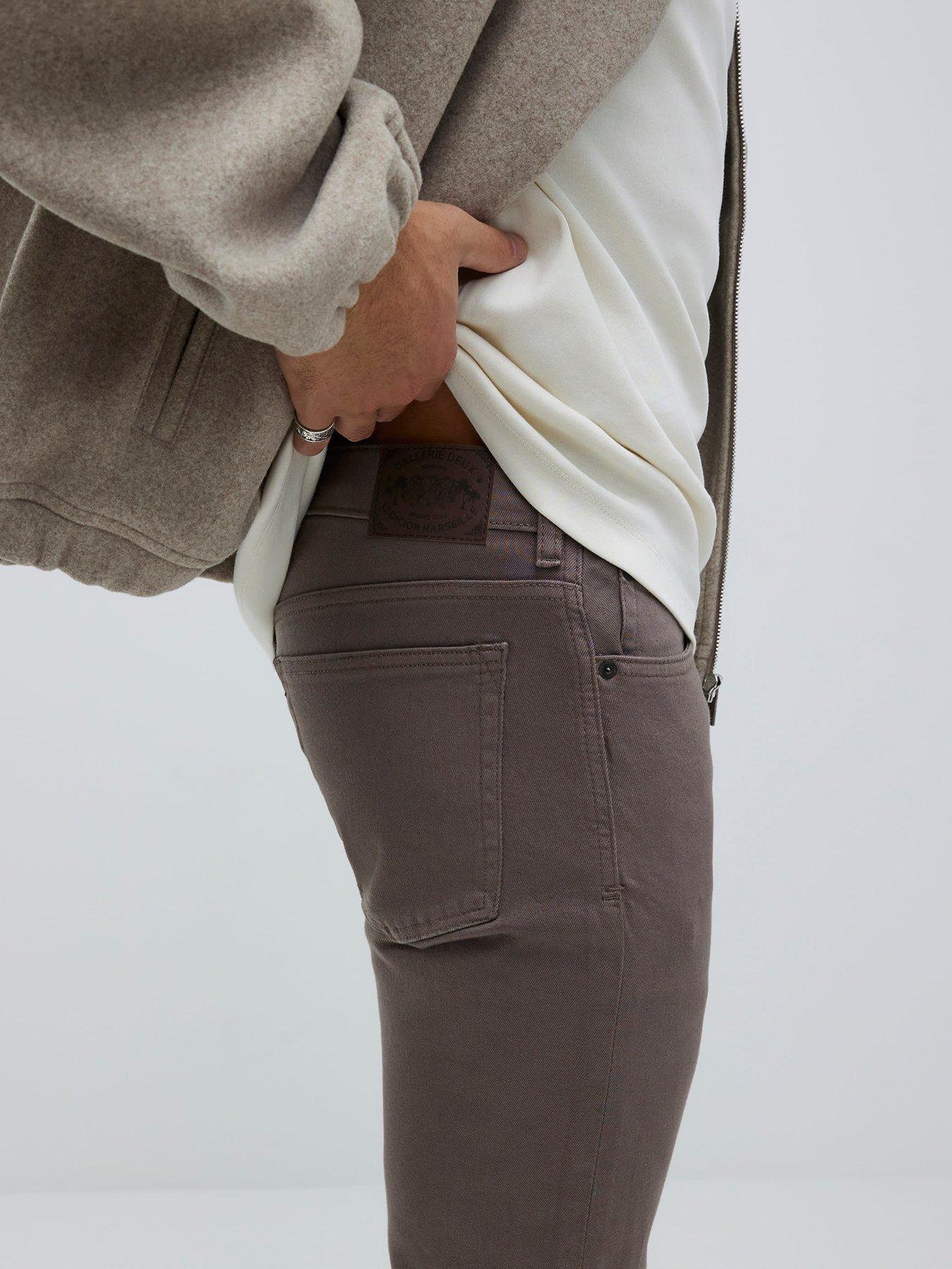 Image 3 of 4 of River Island Slim Fit Washed Jeans - Brown