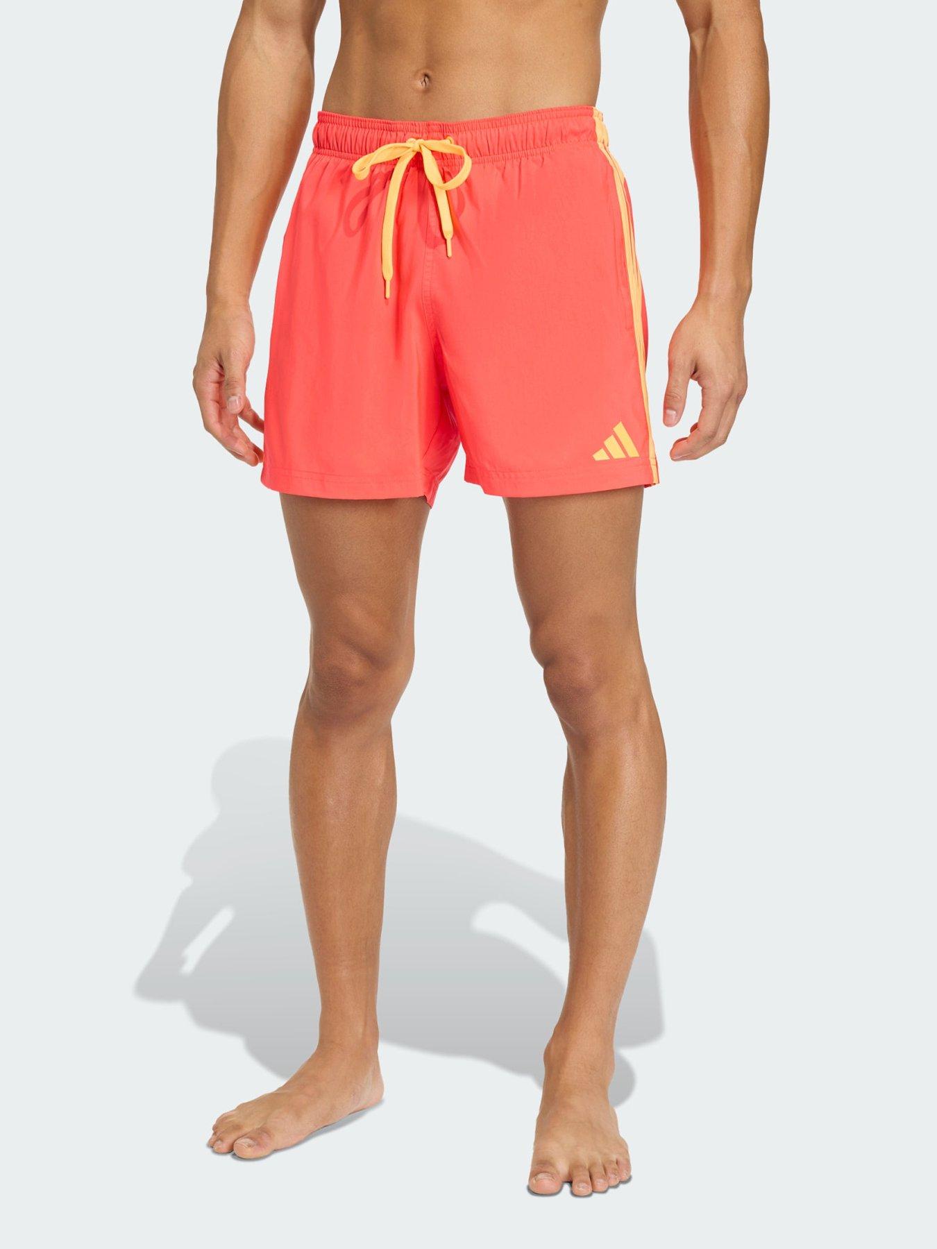 Image 1 of 5 of adidas 3 Stripes Swim Shorts 5 Inch - Red