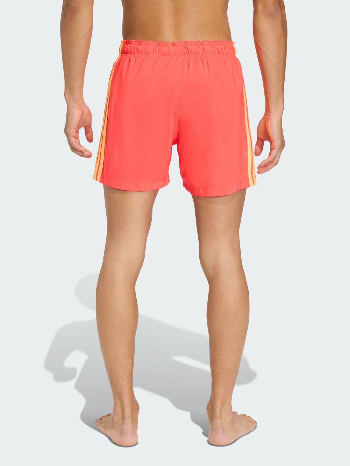 Image 2 of 5 of adidas 3 Stripes Swim Shorts 5 Inch - Red