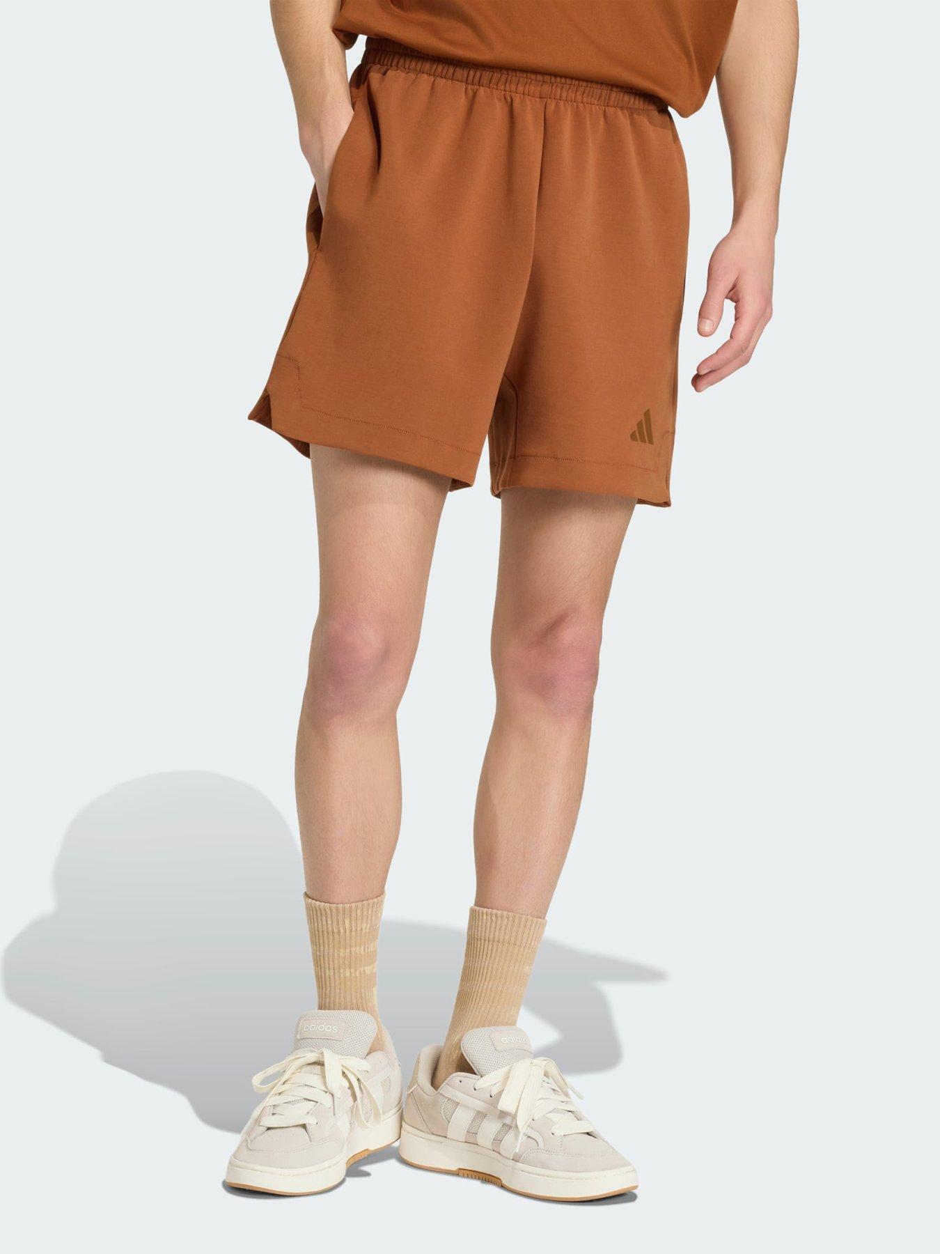 front image of adidas-soft-lux-shorts