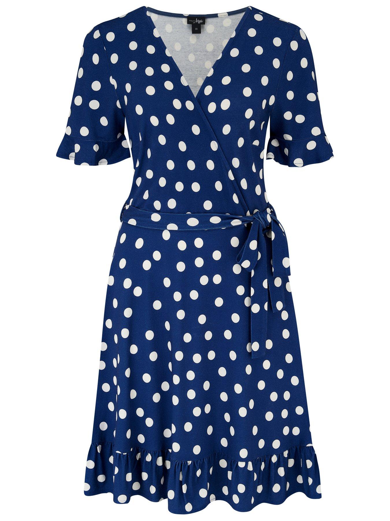 Image 3 of 4 of Pour Moi Birdie Stretch Viscose Jersey Wrap Front Dress