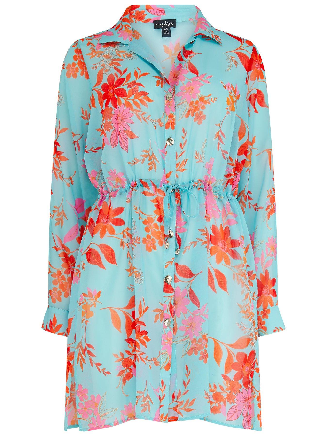  image of pour-moi-chiffon-button-through-beach-shirt