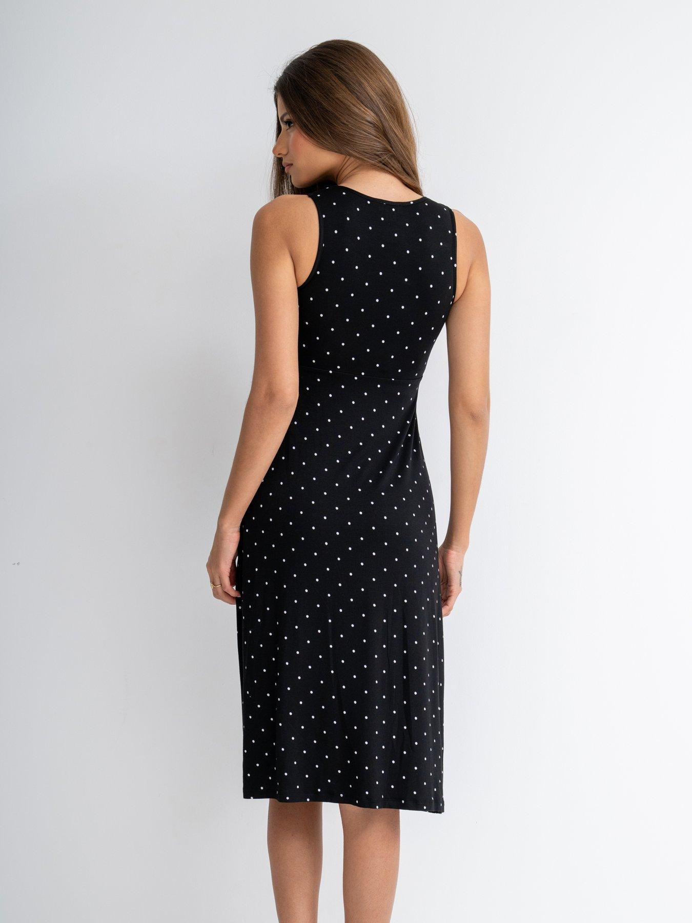 Image 2 of 4 of Pour Moi Sofa Loves Lace Hidden Mesh Support Soft Jersey Midi Chemise