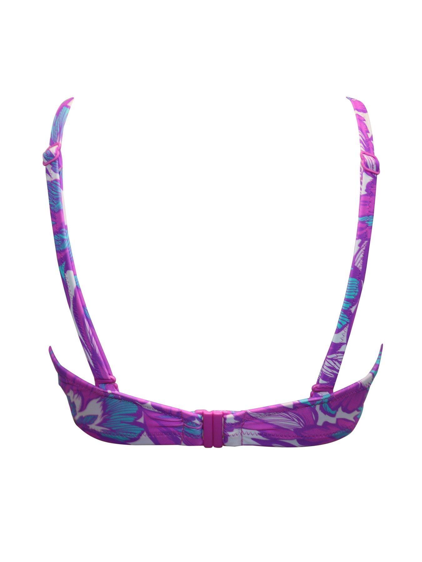  image of pour-moi-ocean-breeze-padded-underwired-frill-bikini-top