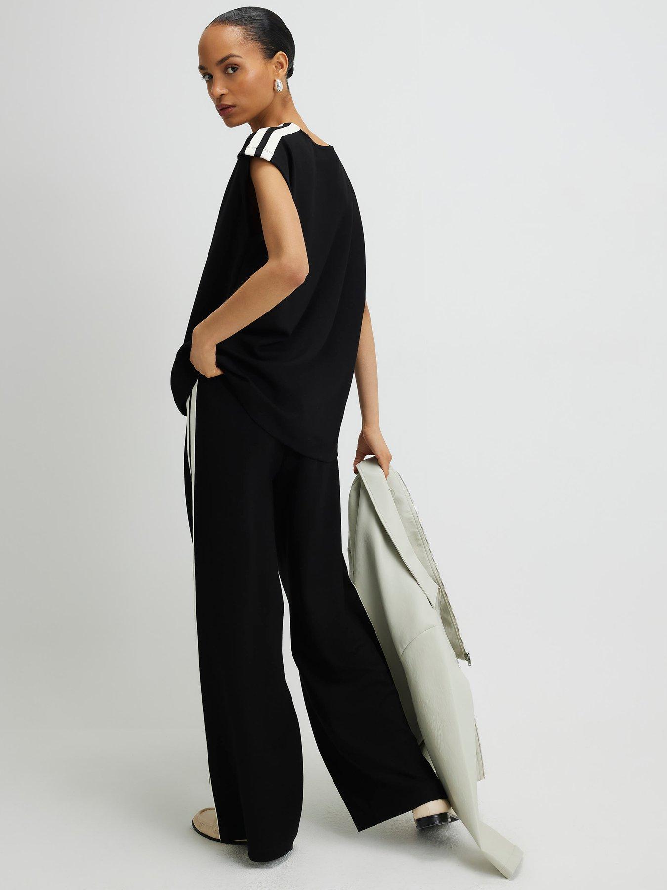 Image 2 of 4 of River Island Side Tape Joggers - Black