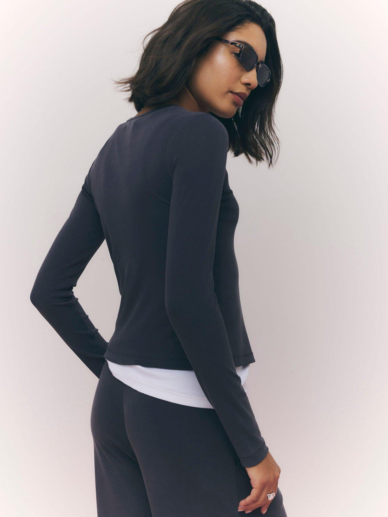 Image 2 of 4 of River Island Soft Touch Cardigan - Grey