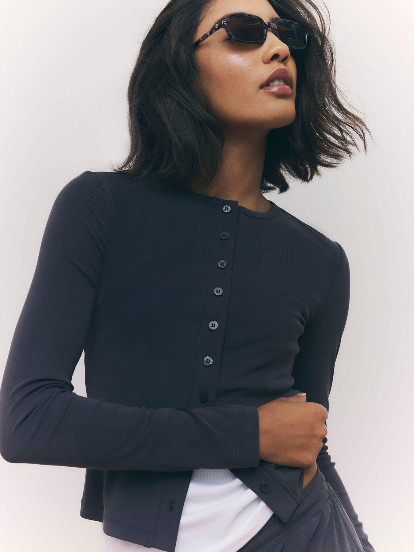 Image 4 of 4 of River Island Soft Touch Cardigan - Grey