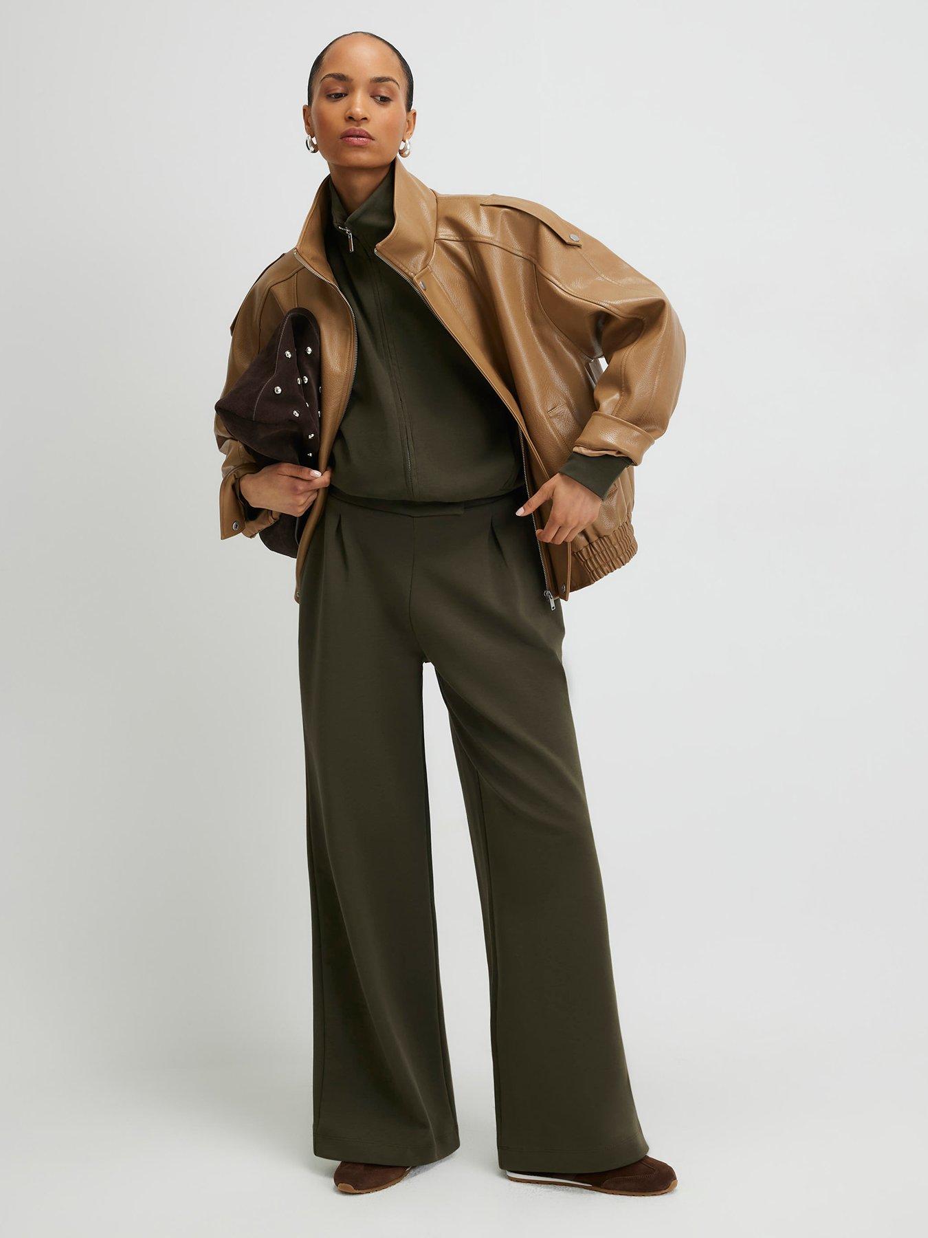 Image 3 of 4 of River Island Zip Up Sweatshirt - Khaki