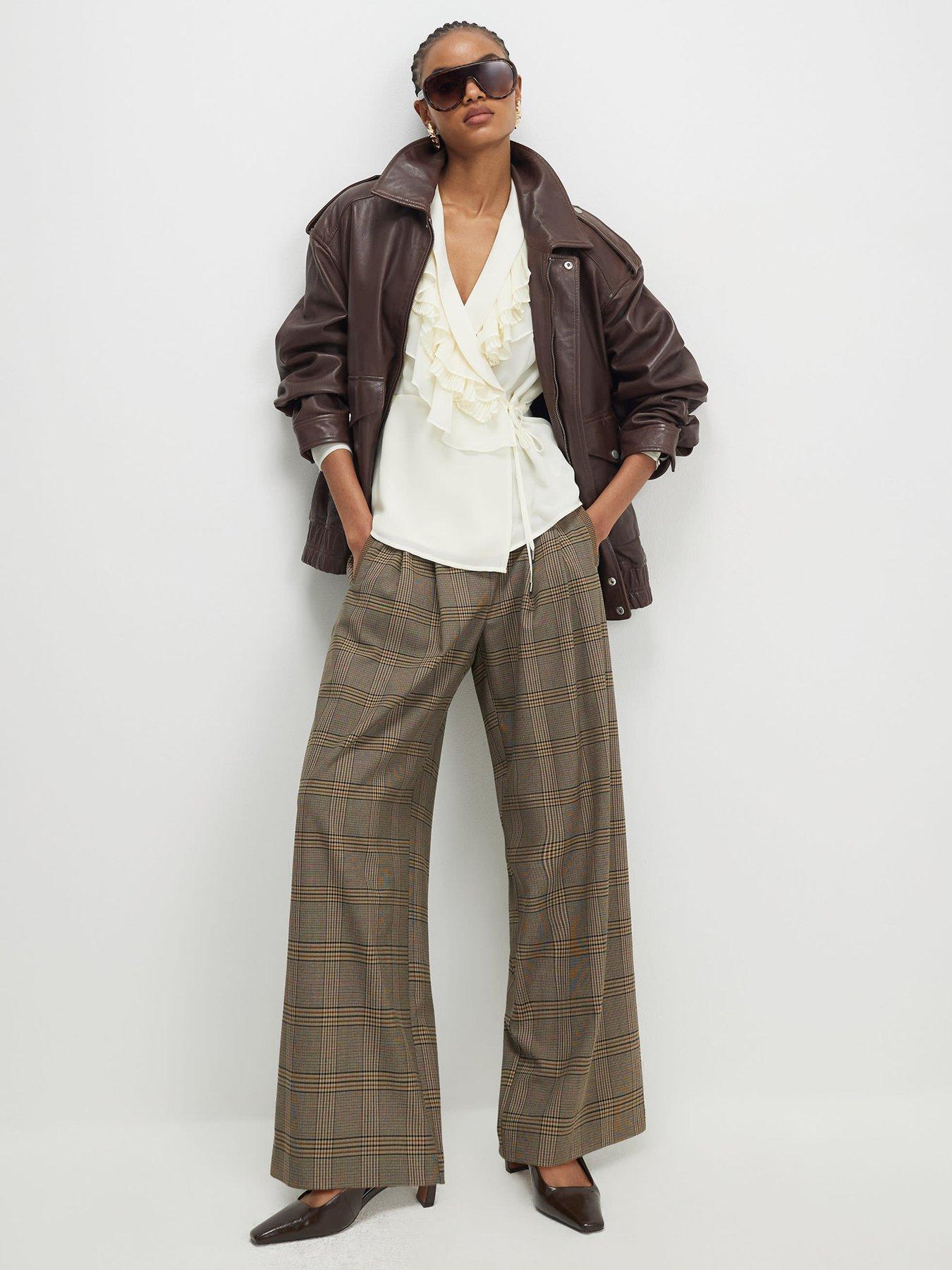  image of river-island-long-sleeve-wrap-ruffle-blouse-cream