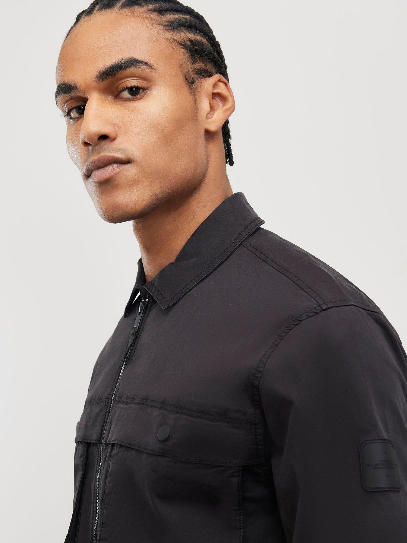  image of river-island-regular-fit-zipped-overshirt