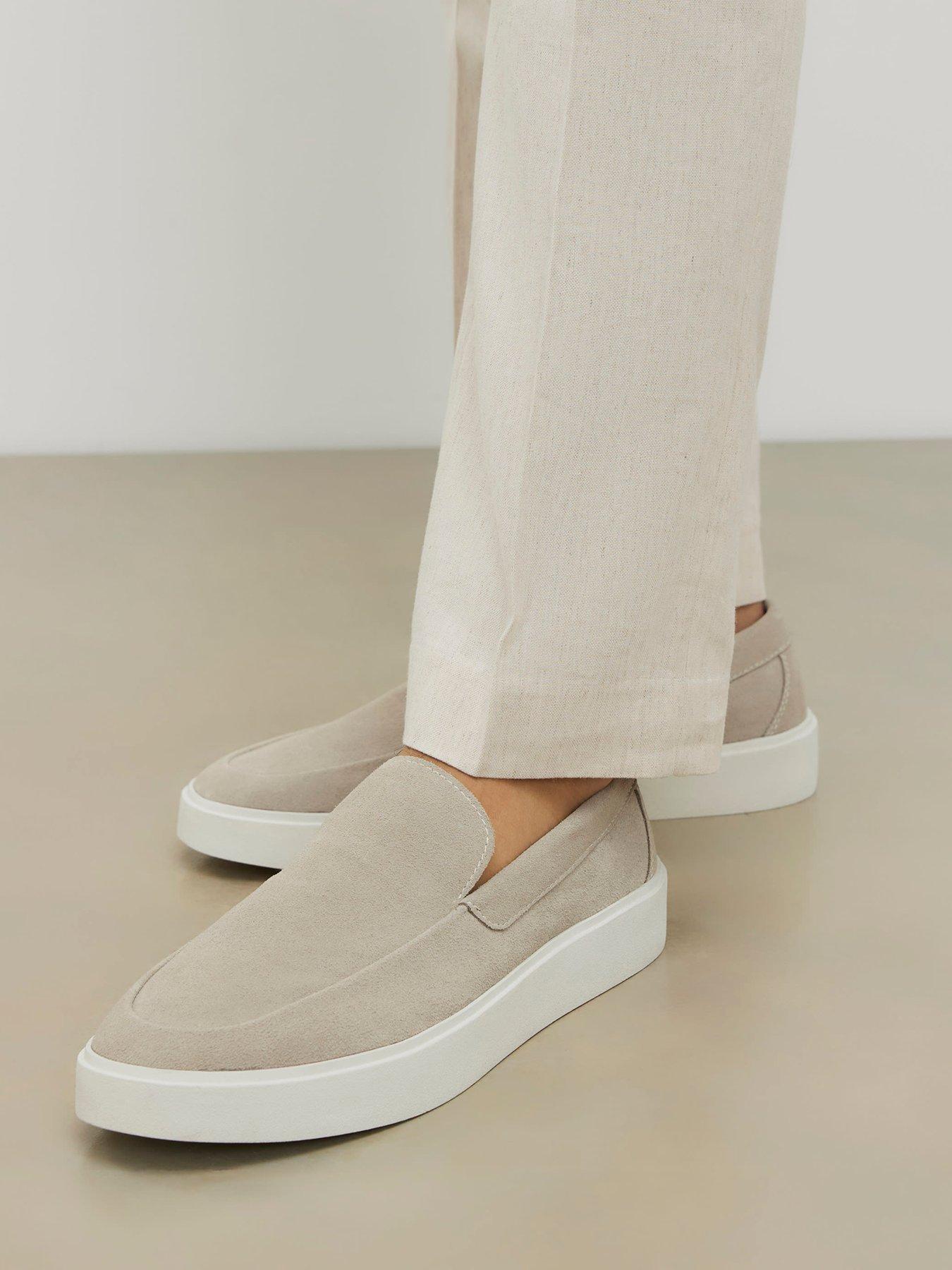 River Island Beige Suede Loafers