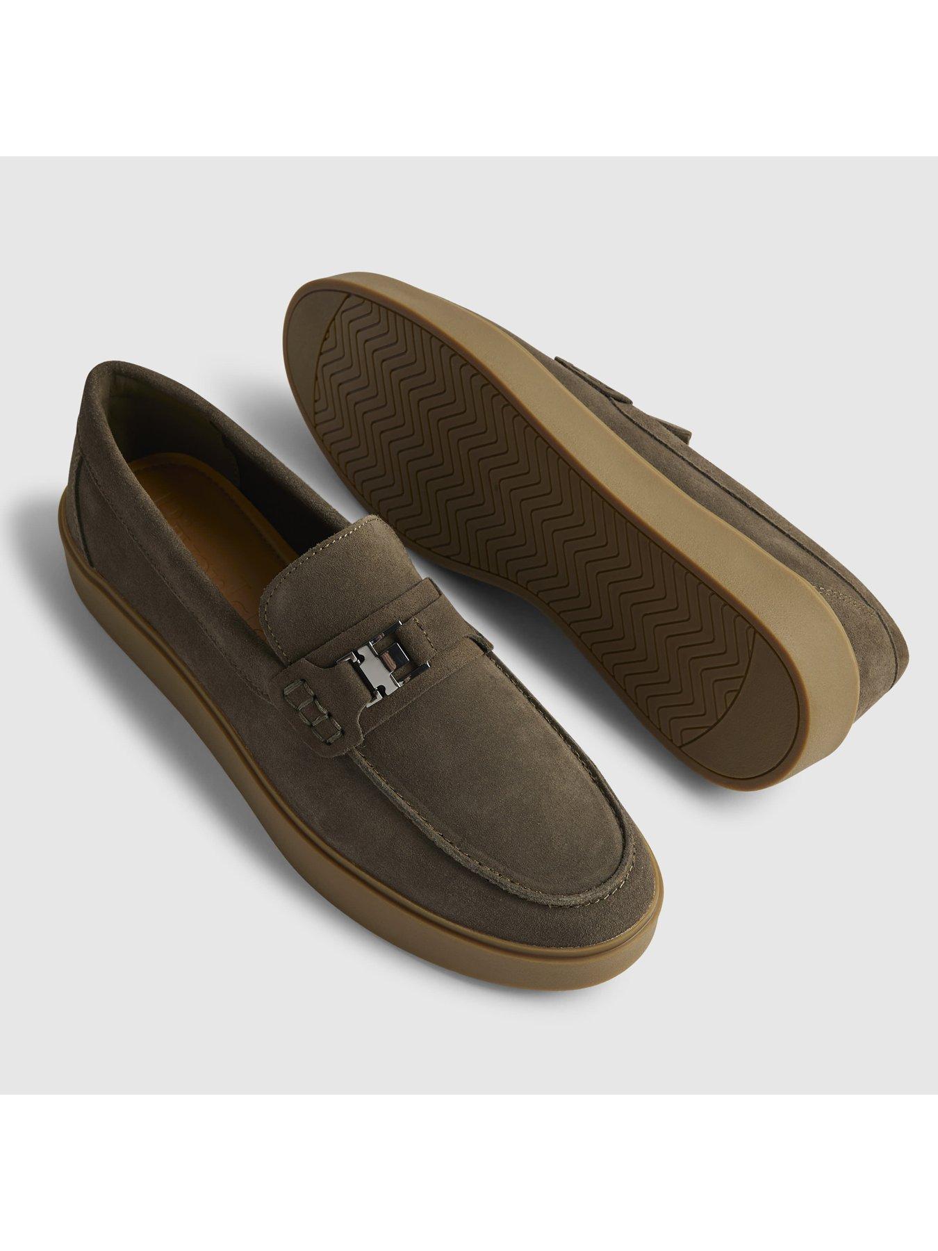  image of river-island-suede-buckle-loafers