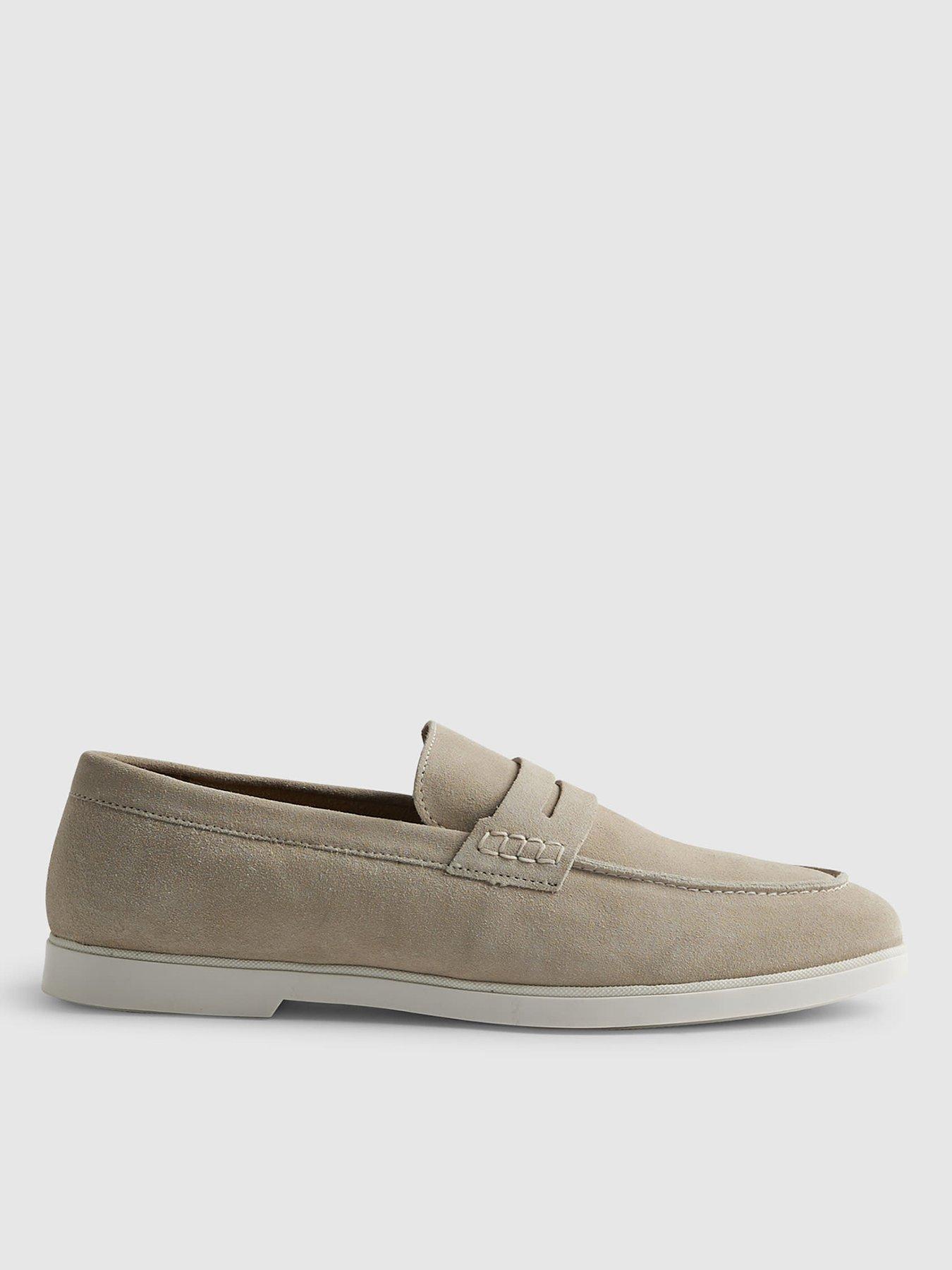 River Island Beige Suede Loafers