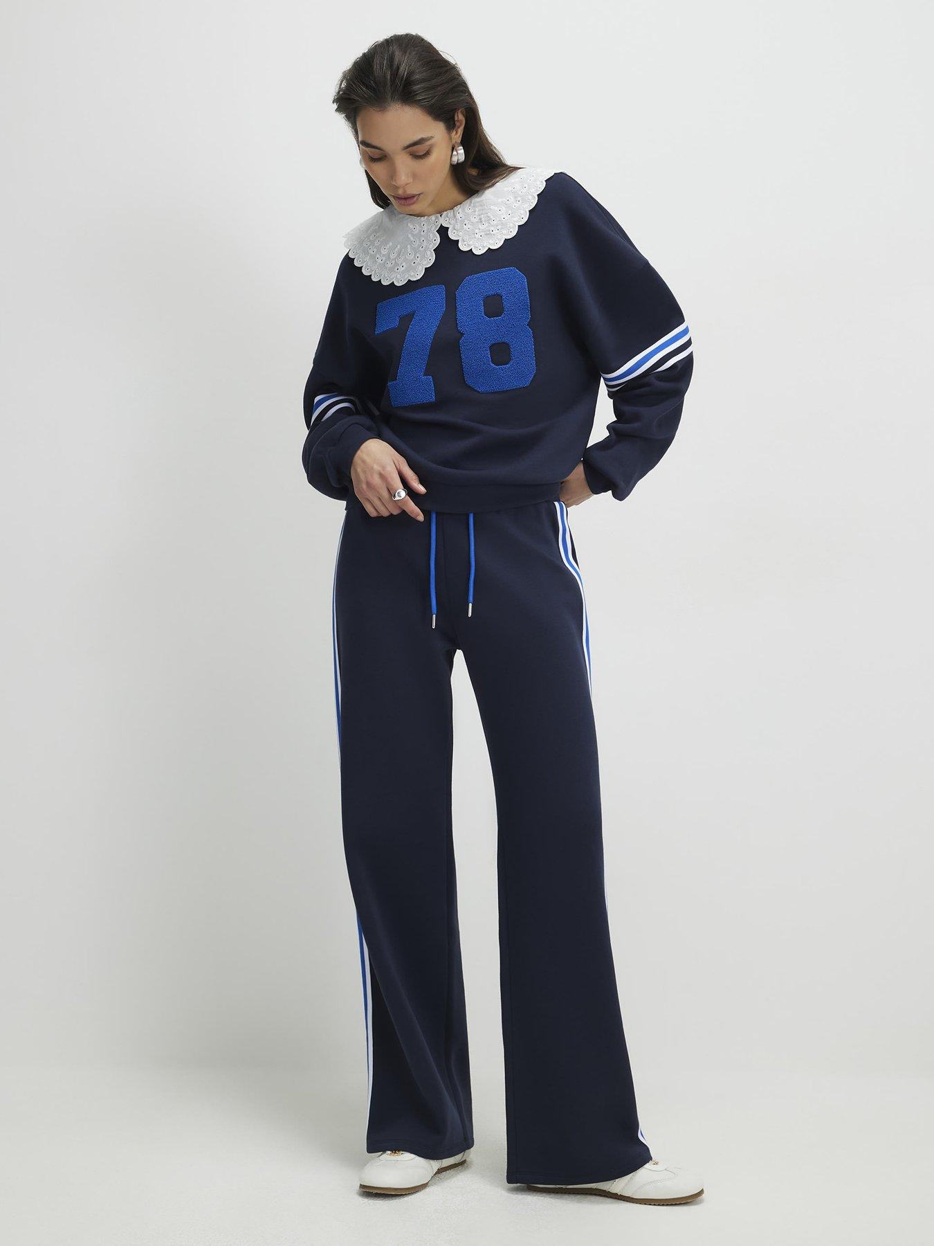 Image 3 of 4 of River Island Long Sleeve Collared Number Sweatshirt