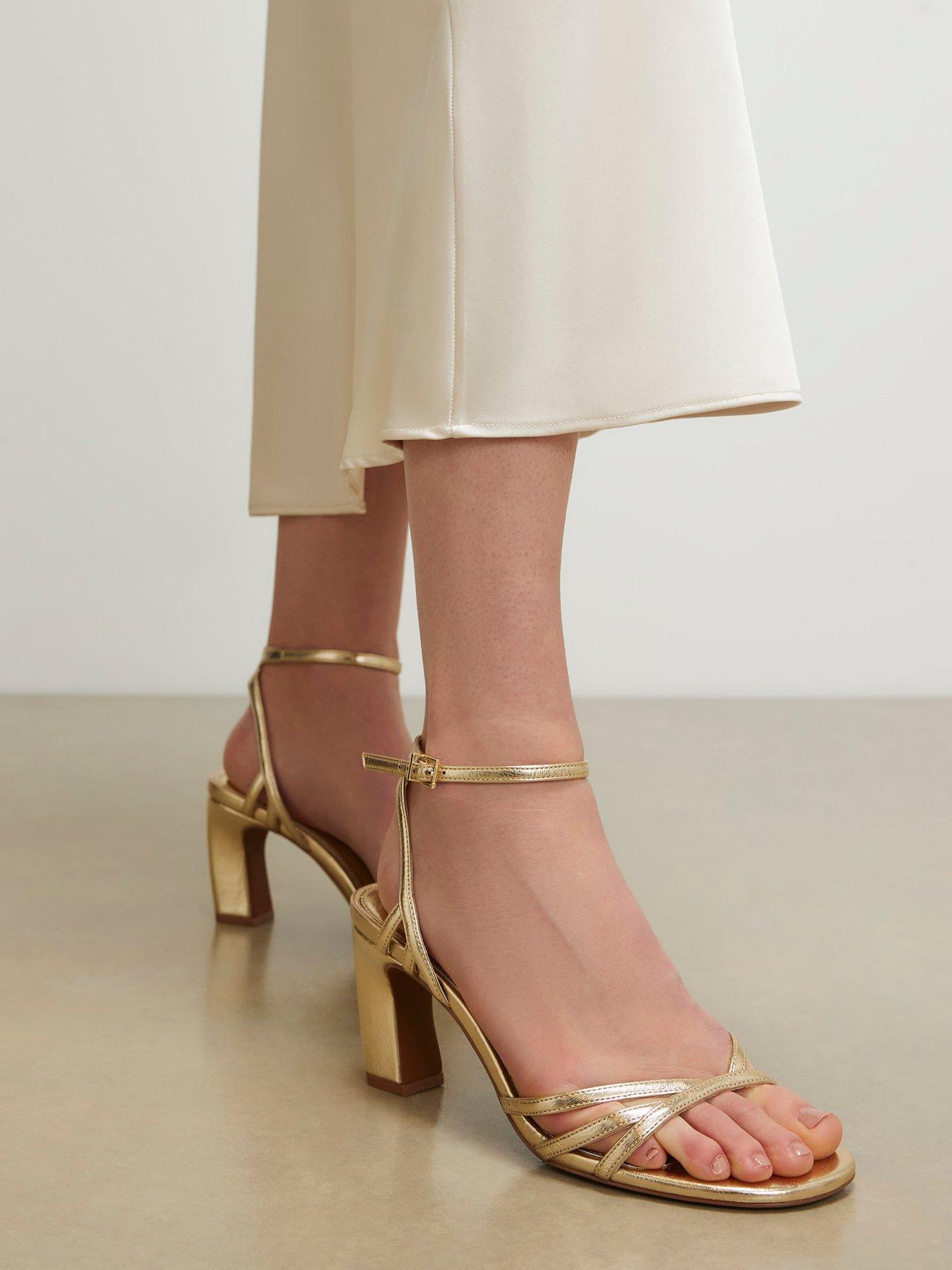 front image of river-island-caged-sandal-heels