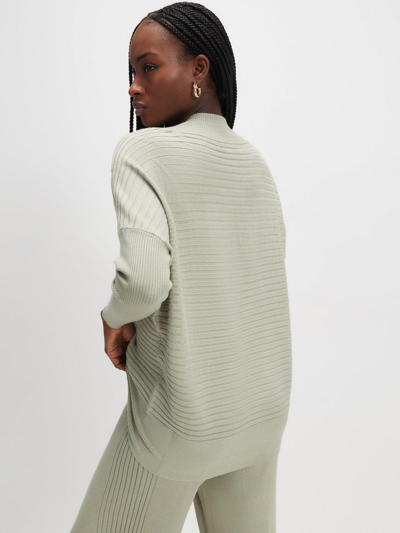 stillFront image of river-island-v-neck-ribbed-jumper