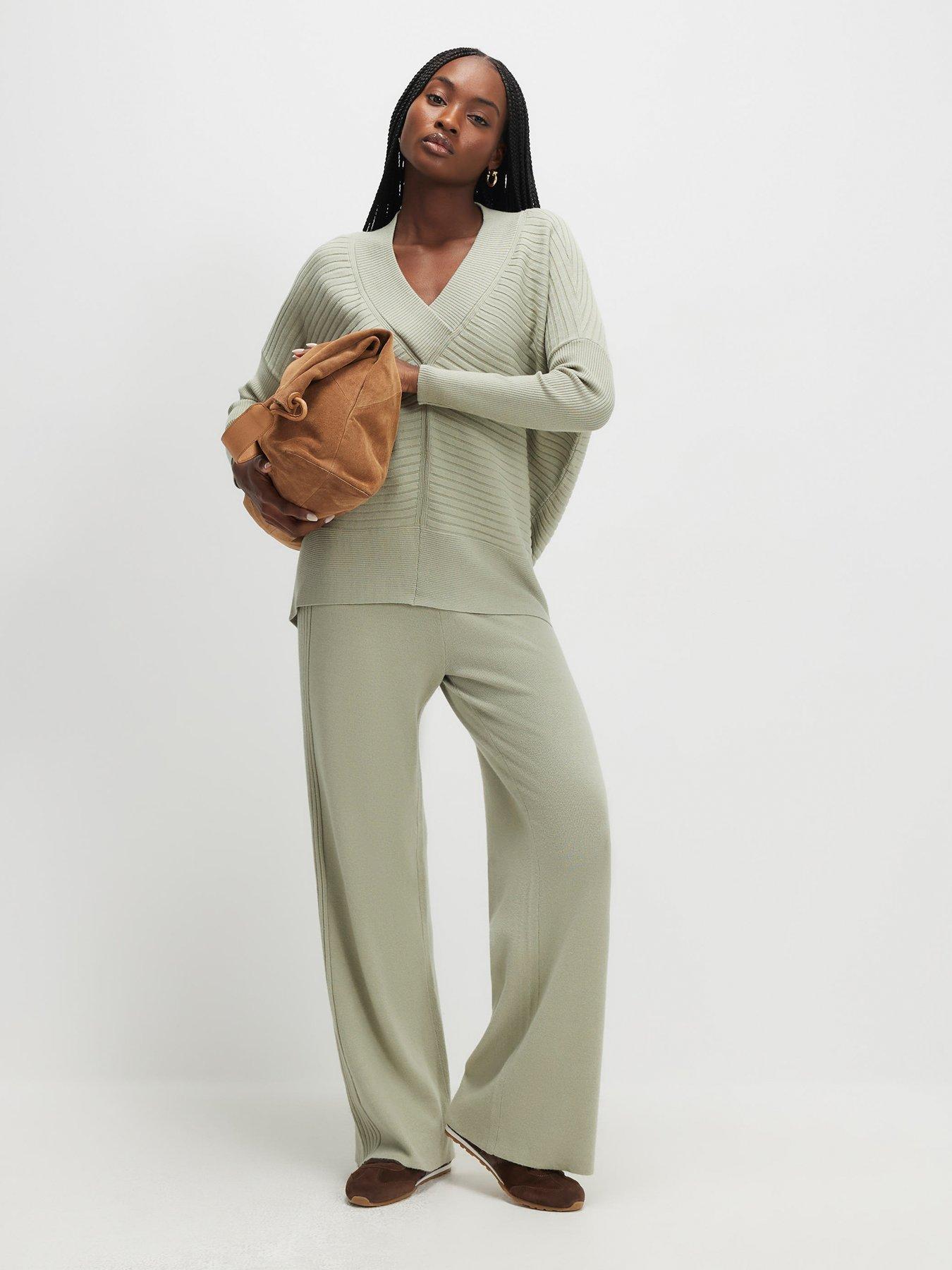  image of river-island-v-neck-ribbed-jumper