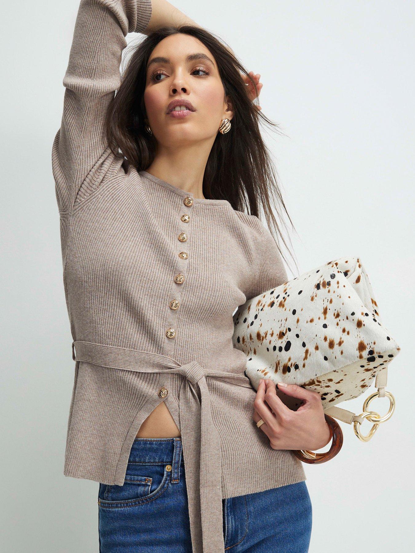river-island-knitted-tie-waist-cardigan