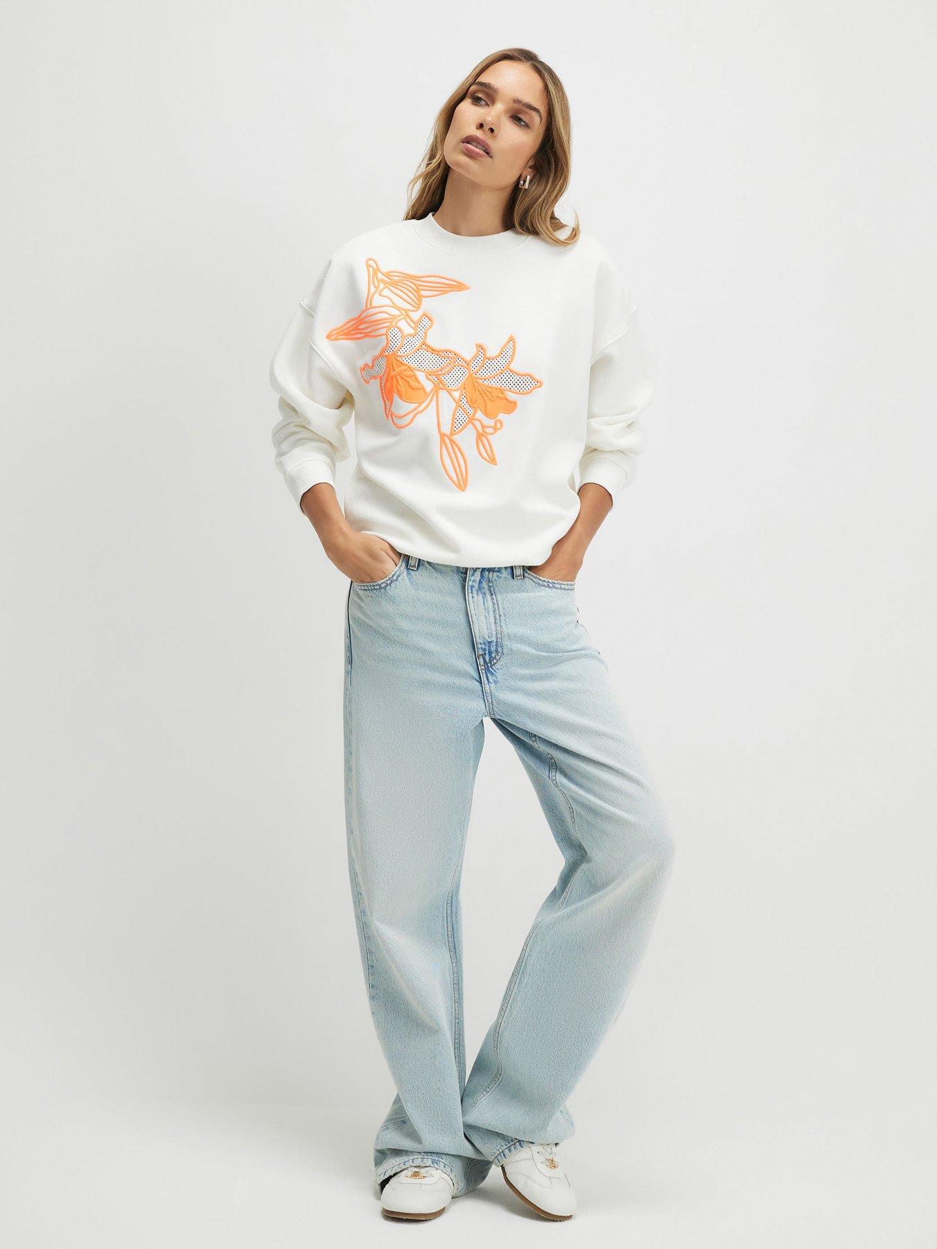  image of river-island-floral-sweatshirt