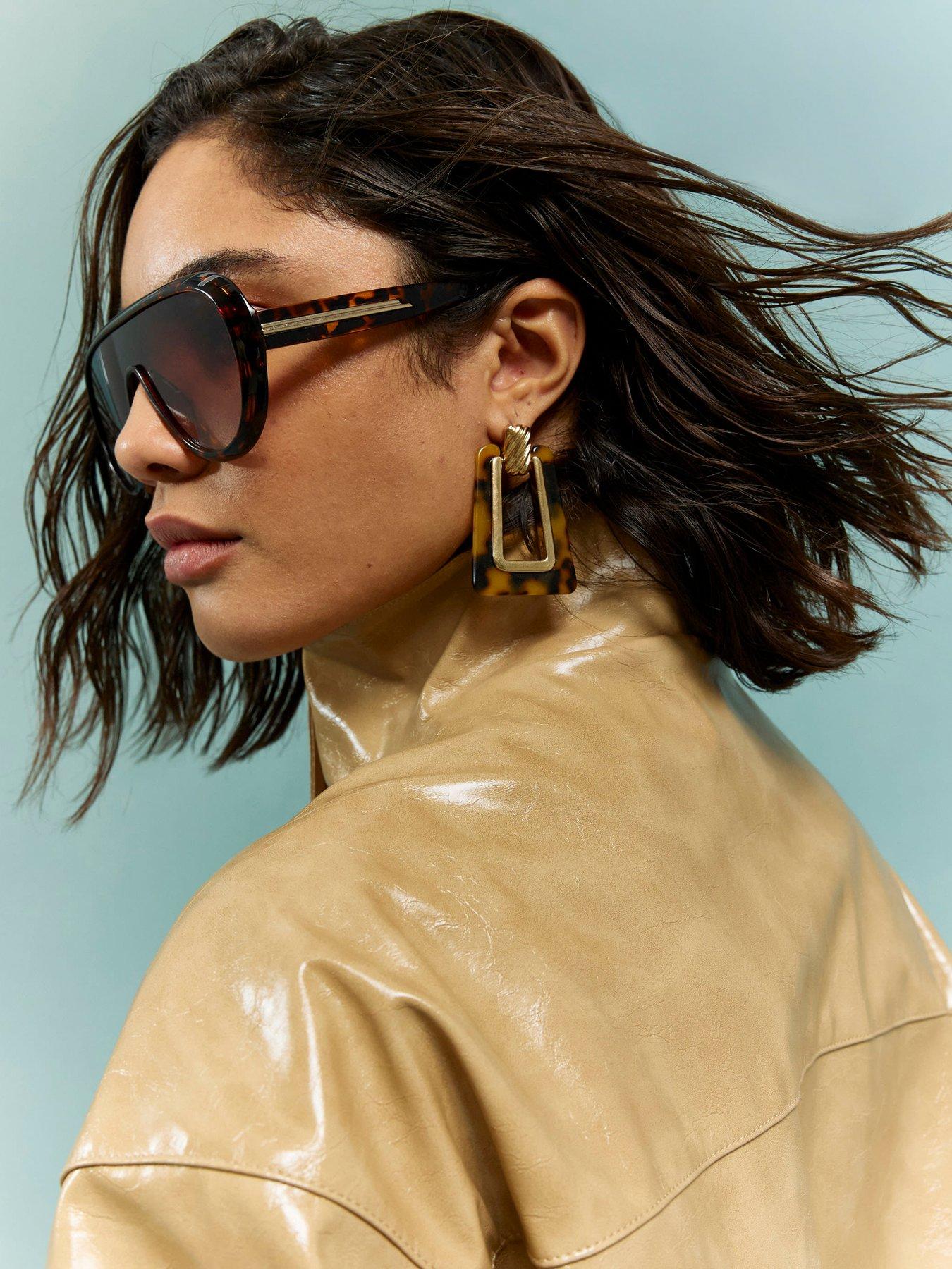  image of river-island-vinyl-funnel-neck-bomber-jacket