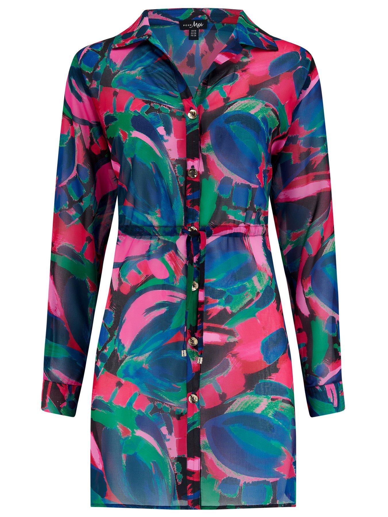  image of pour-moi-chiffon-button-through-beach-shirt